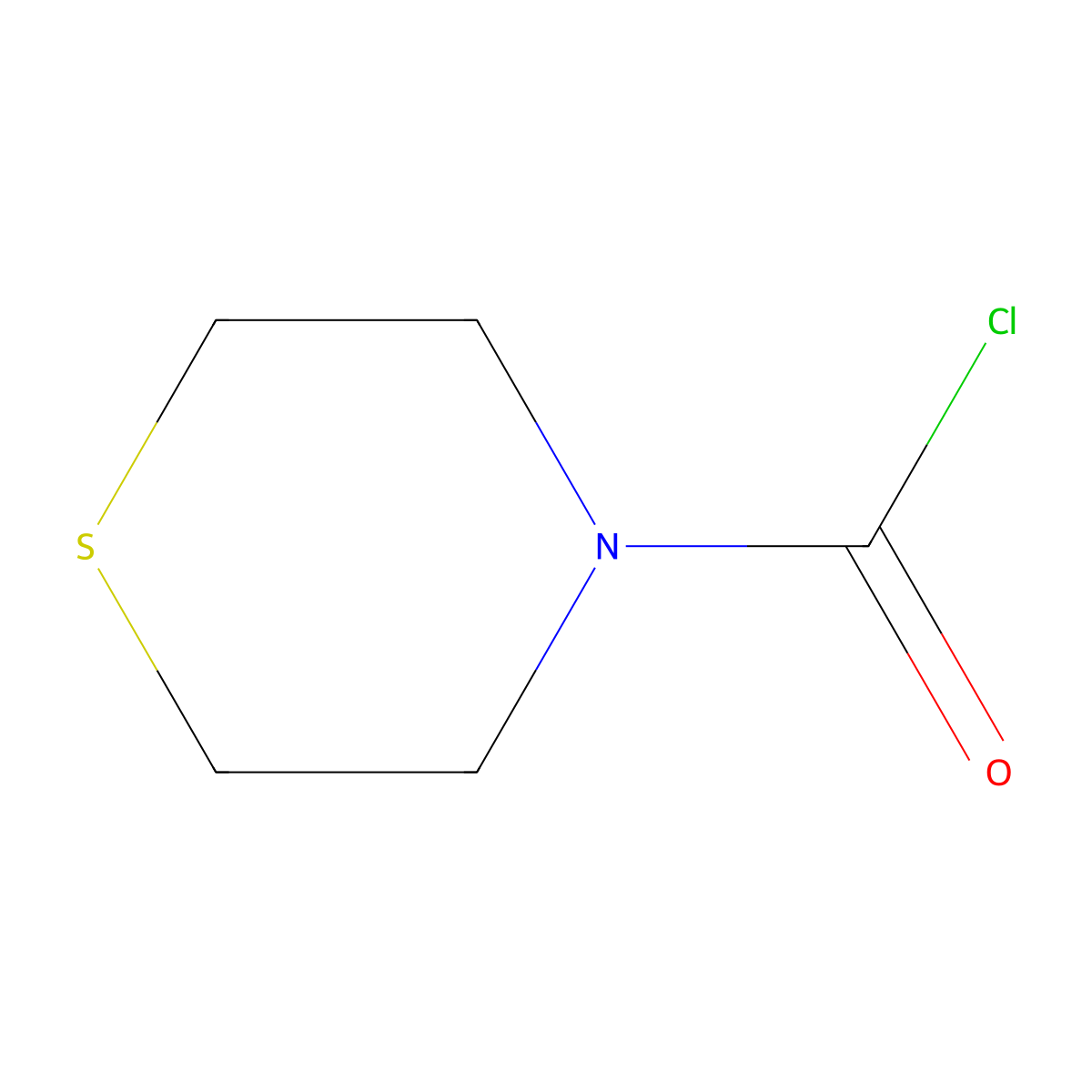 Thiomorpholine-4-carbonyl chloride molecular structure, CAS 143185-09-5