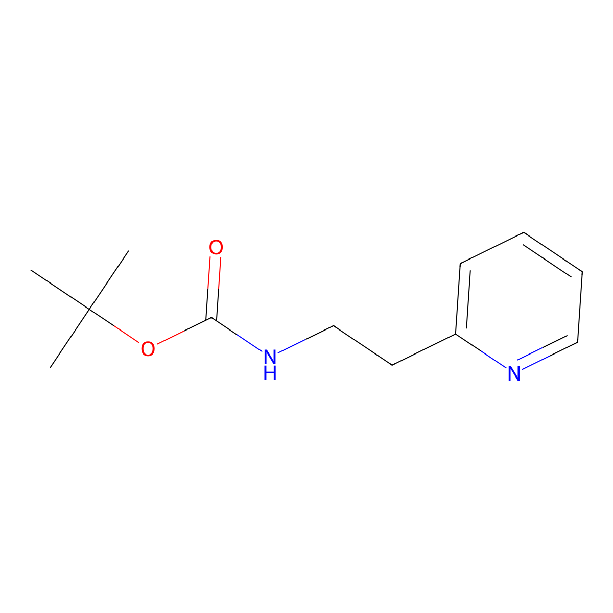 tert-Butyl (2-(pyridin-2-yl)ethyl)carbamate molecular structure, CAS 143185-43-7