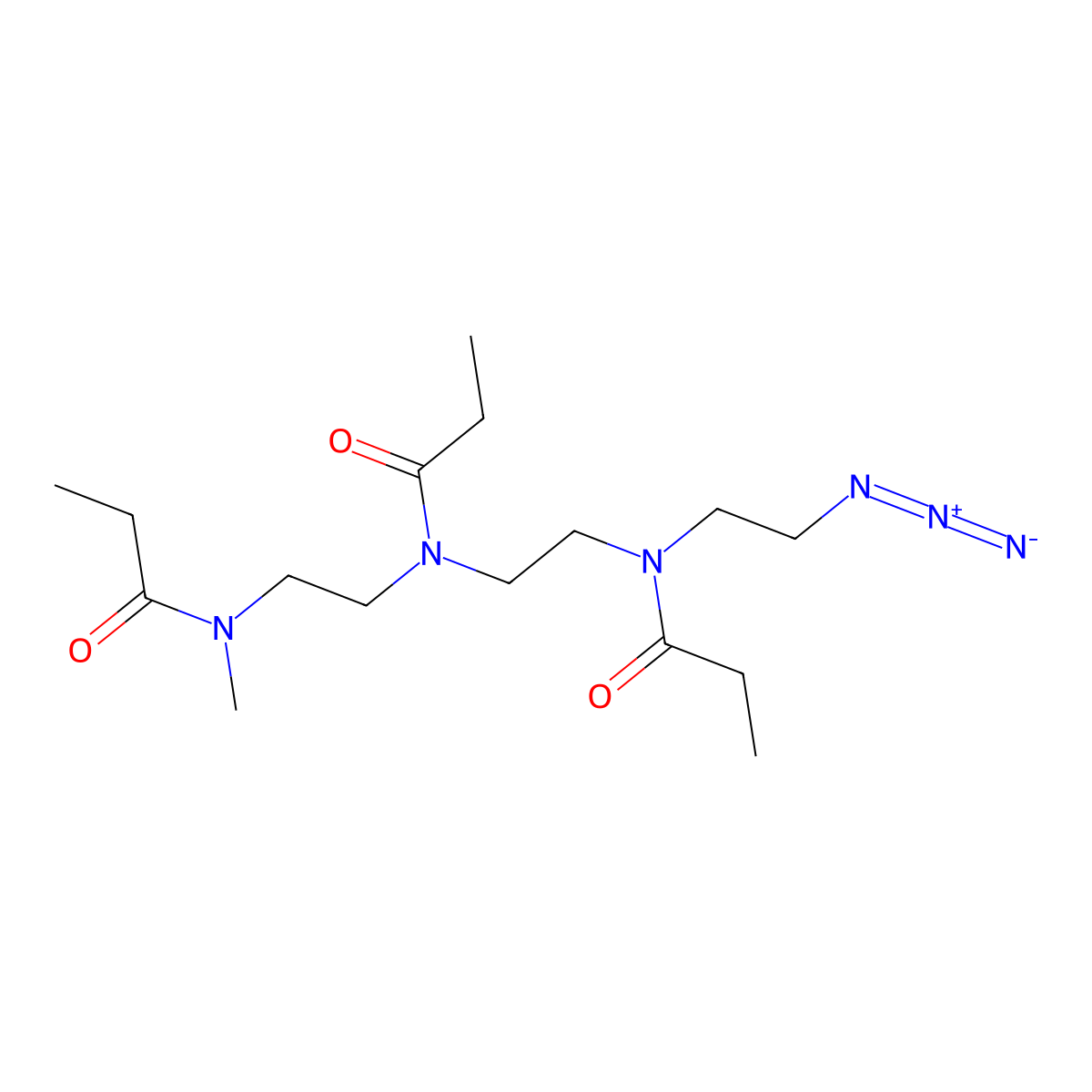 ULTROXA Poly(2-ethyl-2-oxazoline) Azide Terminated molecular structure, CAS 1431850-88-2