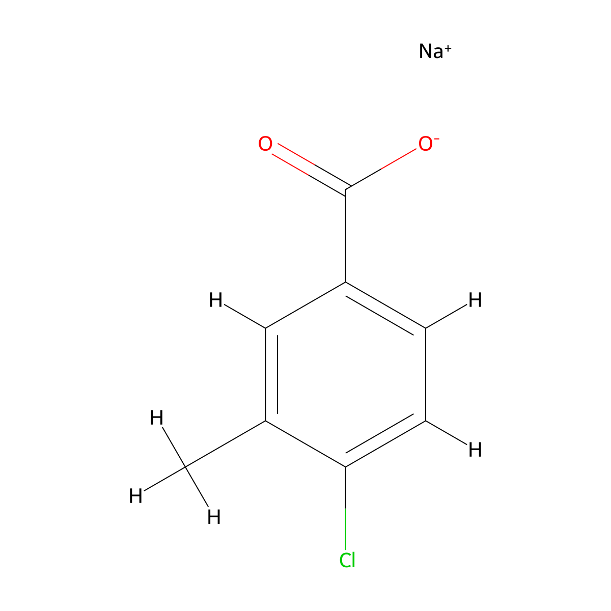 Sodium 4-chloro-3-methylbenzoate molecular structure, CAS 1431868-21-1