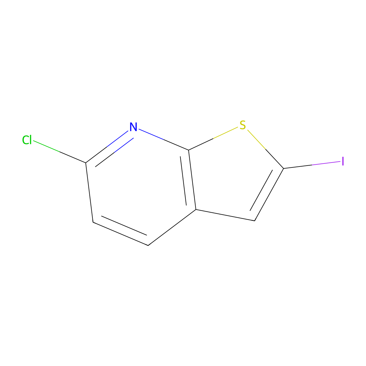 6-Chloro-2-iodothieno[2,3-b]pyridine molecular structure, CAS 1431869-34-9