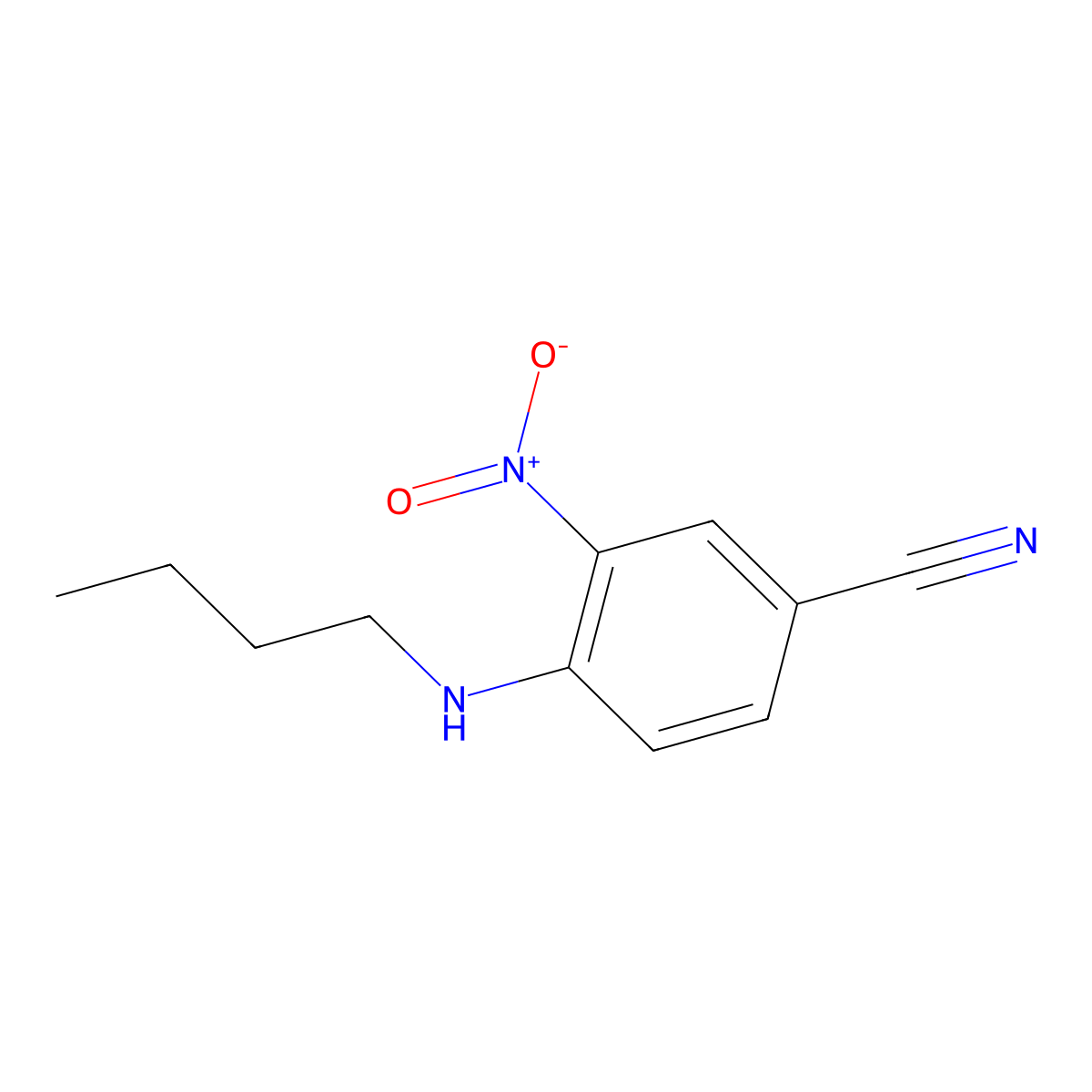 4-(Butylamino)-3-nitrobenzonitrile molecular structure, CAS 143193-44-6