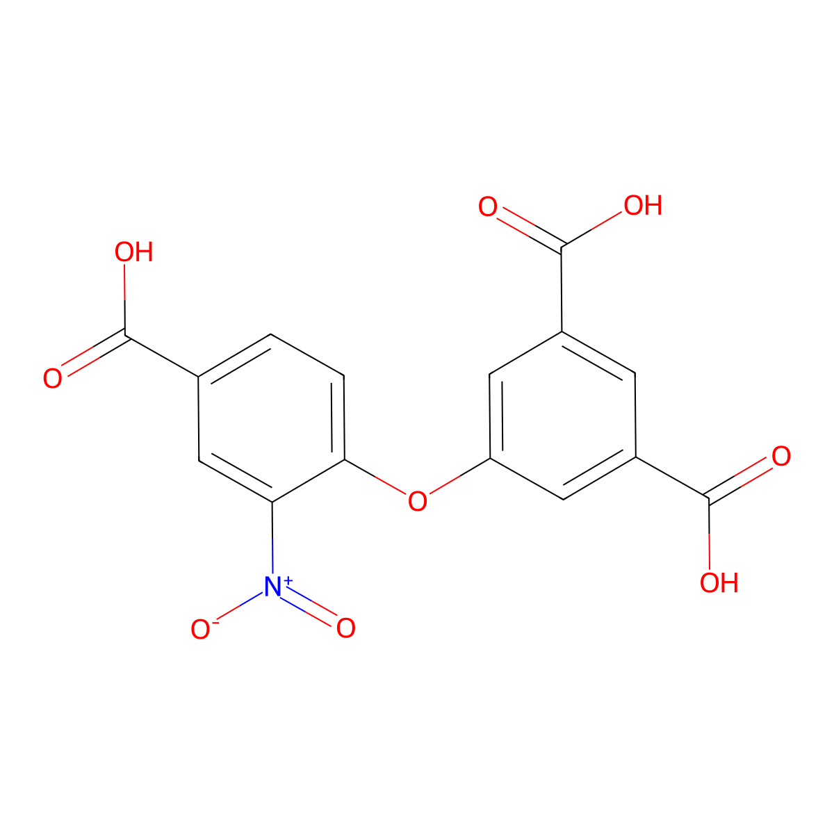 5-(4-Carboxy-2-nitrophenoxy)isophthalic acid molecular structure, CAS 143193-46-8