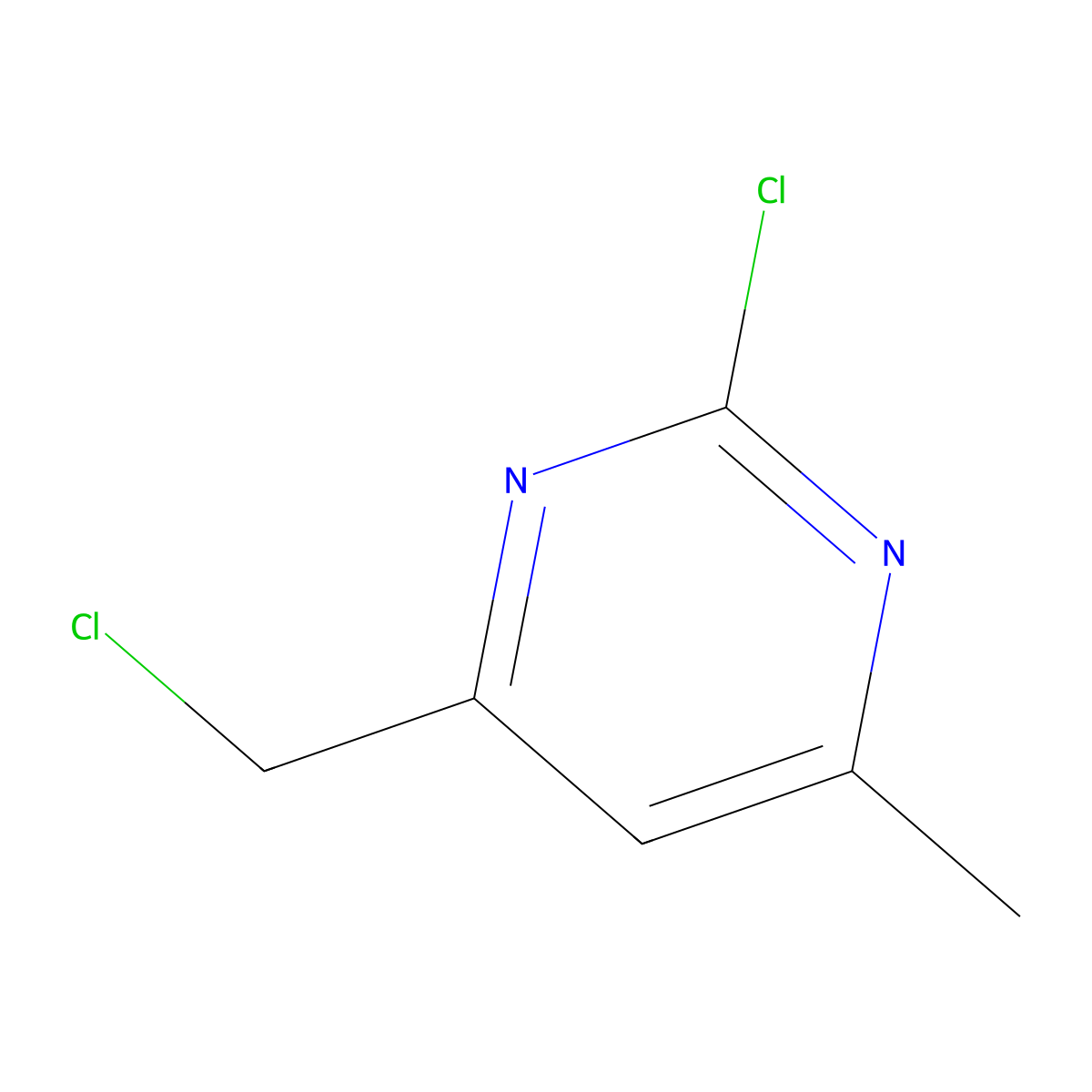2-Chloro-4-(chloromethyl)-6-methylpyrimidine molecular structure, CAS 1431931-54-2