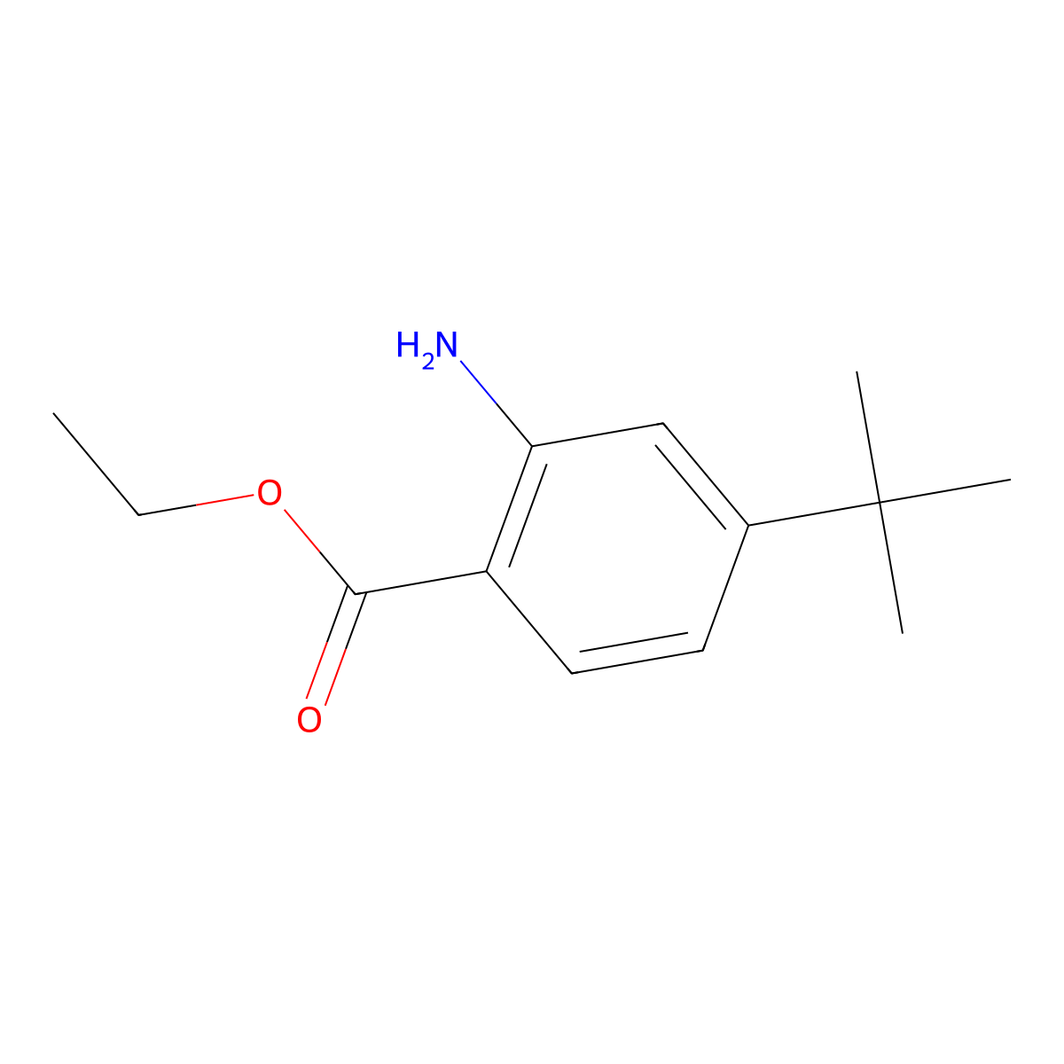 Ethyl 2-amino-4-tert-butylbenzoate molecular structure, CAS 1431936-95-6