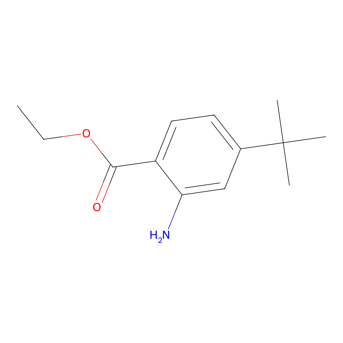 Ethyl 2-amino-4-tert-butylbenzoate molecular structure, CAS 1431936-95-6