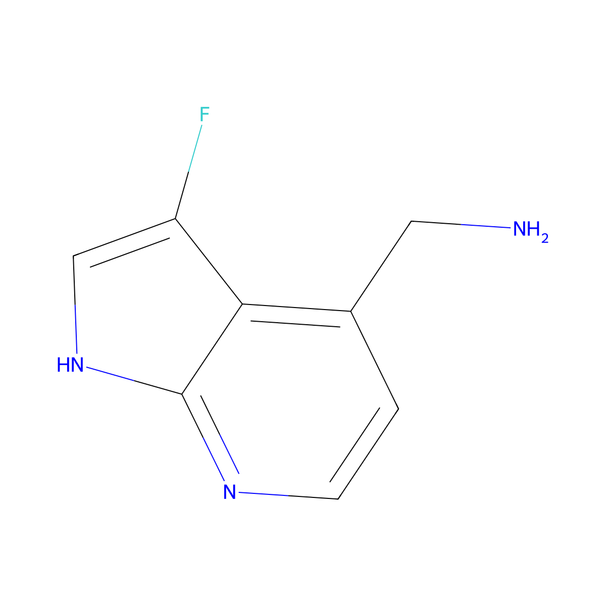 {3-fluoro-1H-pyrrolo[2,3-b]pyridin-4-yl}methanamine molecular structure, CAS 1431960-35-8