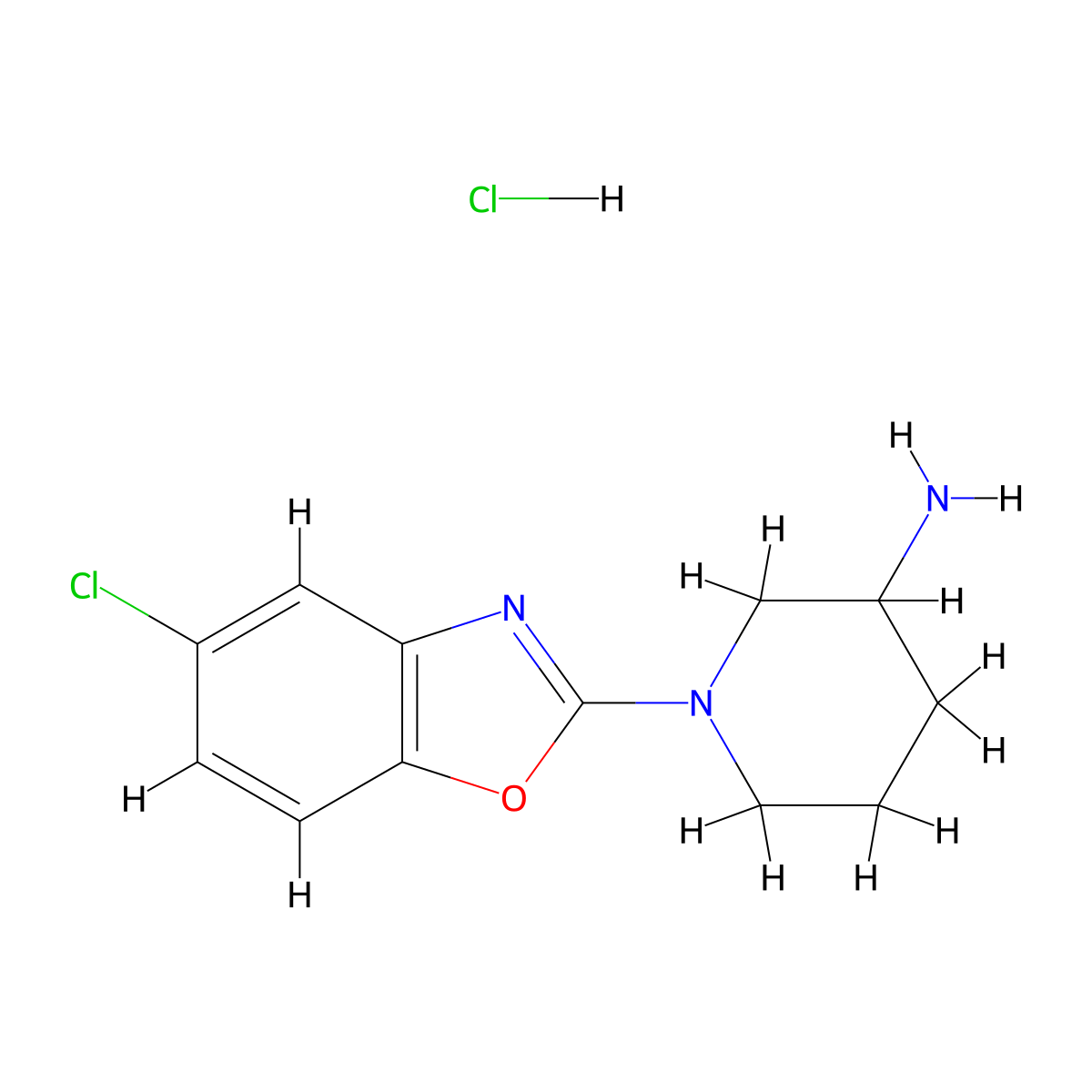 1-(5-Chloro-1,3-benzoxazol-2-YL)piperidin-3-amine hydrochloride molecular structure, CAS 1431962-82-1