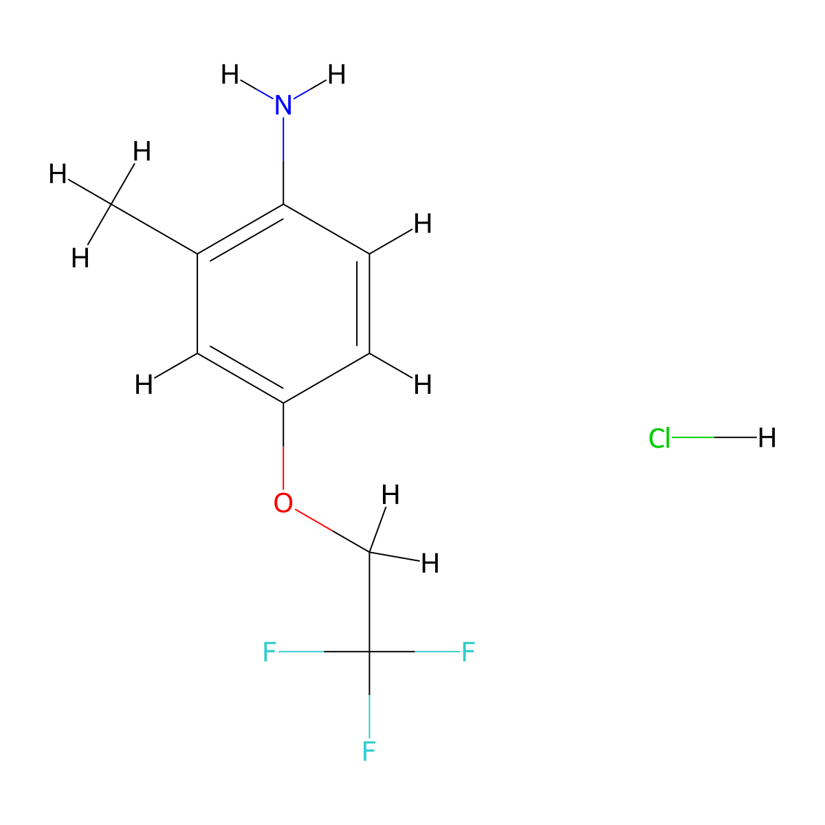 2-Methyl-4-(2,2,2-trifluoroethoxy)aniline hydrochloride molecular structure, CAS 1431962-93-4