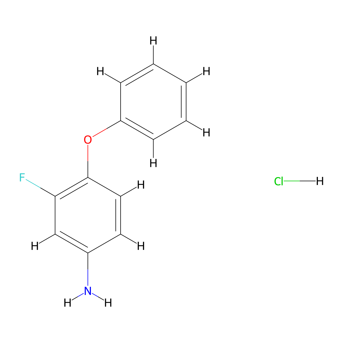 3-Fluoro-4-phenoxyaniline hydrochloride molecular structure, CAS 1431963-13-1