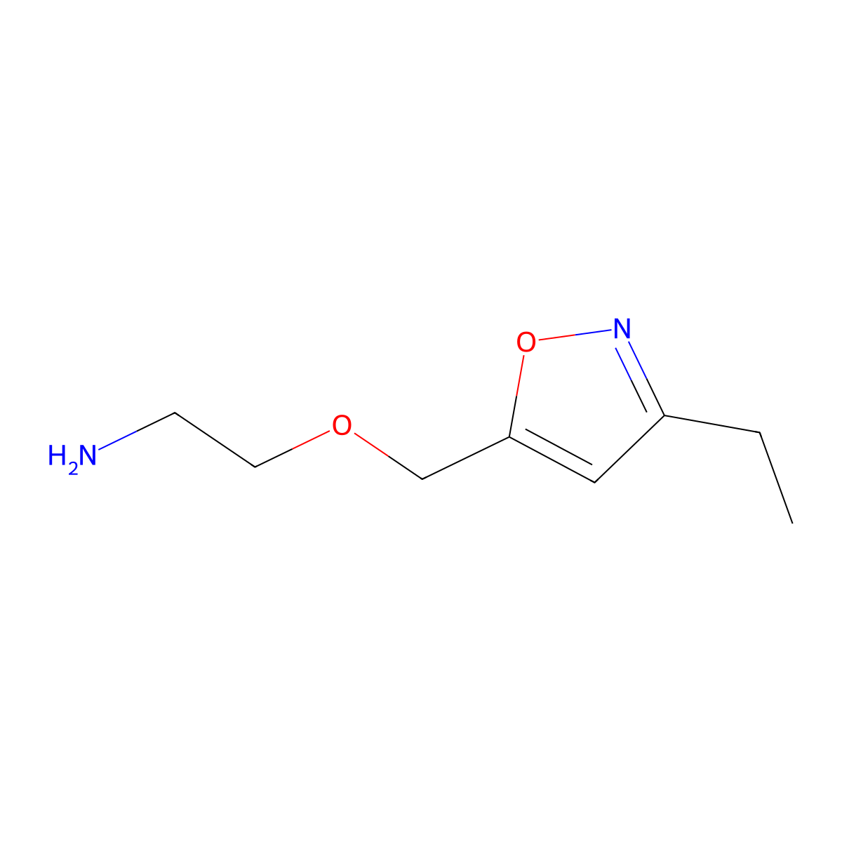 2-[(3-Ethylisoxazol-5-yl)methoxy]ethylamine molecular structure, CAS 1431963-90-4