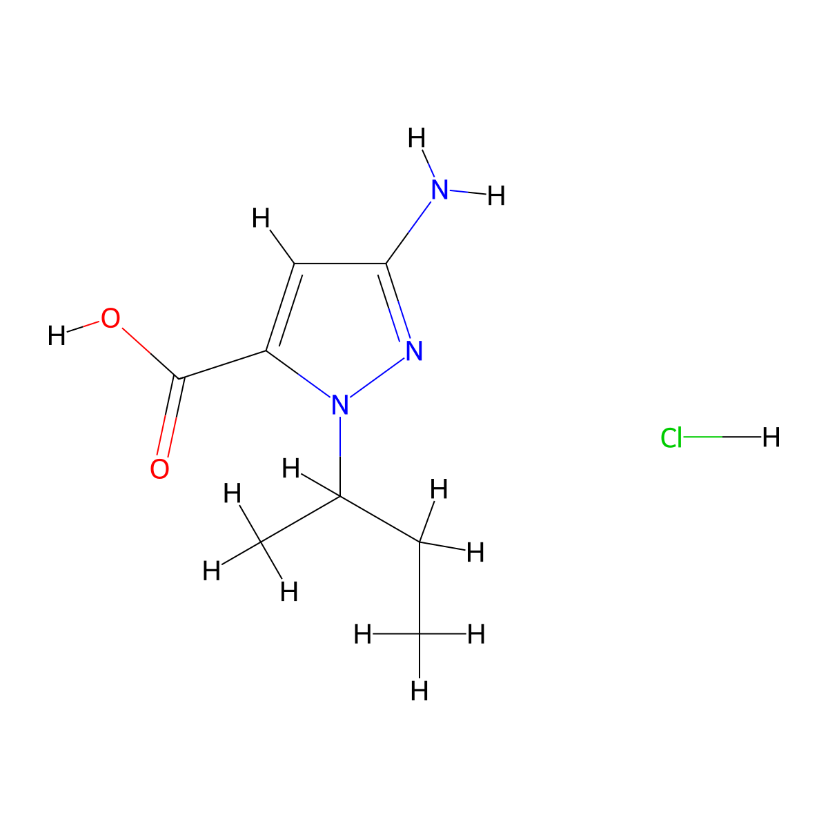 3-Amino-1-sec-butyl-1H-pyrazole-5-carboxylic acid molecular structure, CAS 1431963-96-0