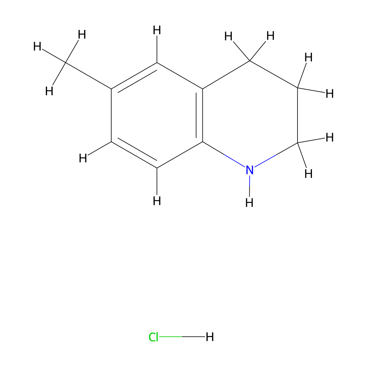 6-Methyl-1,2,3,4-tetrahydroquinoline hydrochloride molecular structure, CAS 1431964-04-3