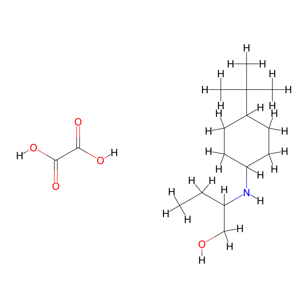 2-[(4-t-Butylcyclohexyl)amino]butan-1-ol oxalate molecular structure, CAS 1431964-29-2