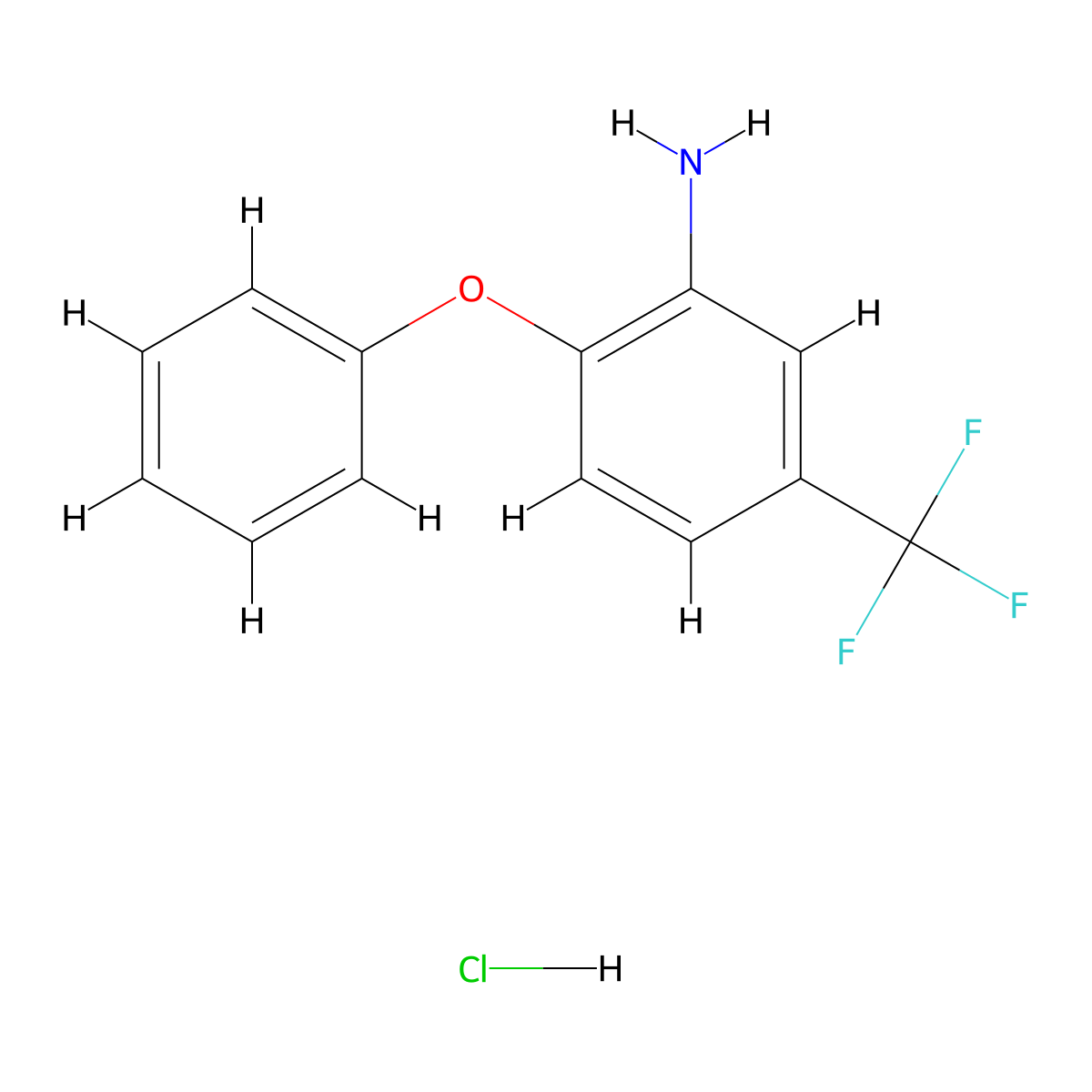 2-Phenoxy-5-(trifluoromethyl)aniline hydrochloride molecular structure, CAS 1431964-47-4