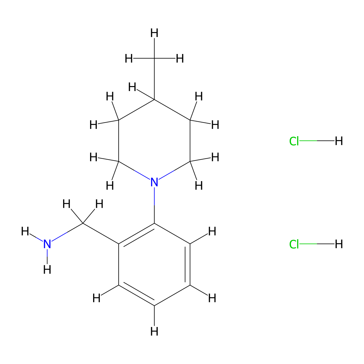 1-[2-(4-Methylpiperidin-1-YL)phenyl]methanamine dihydrochloride molecular structure, CAS 1431964-89-4