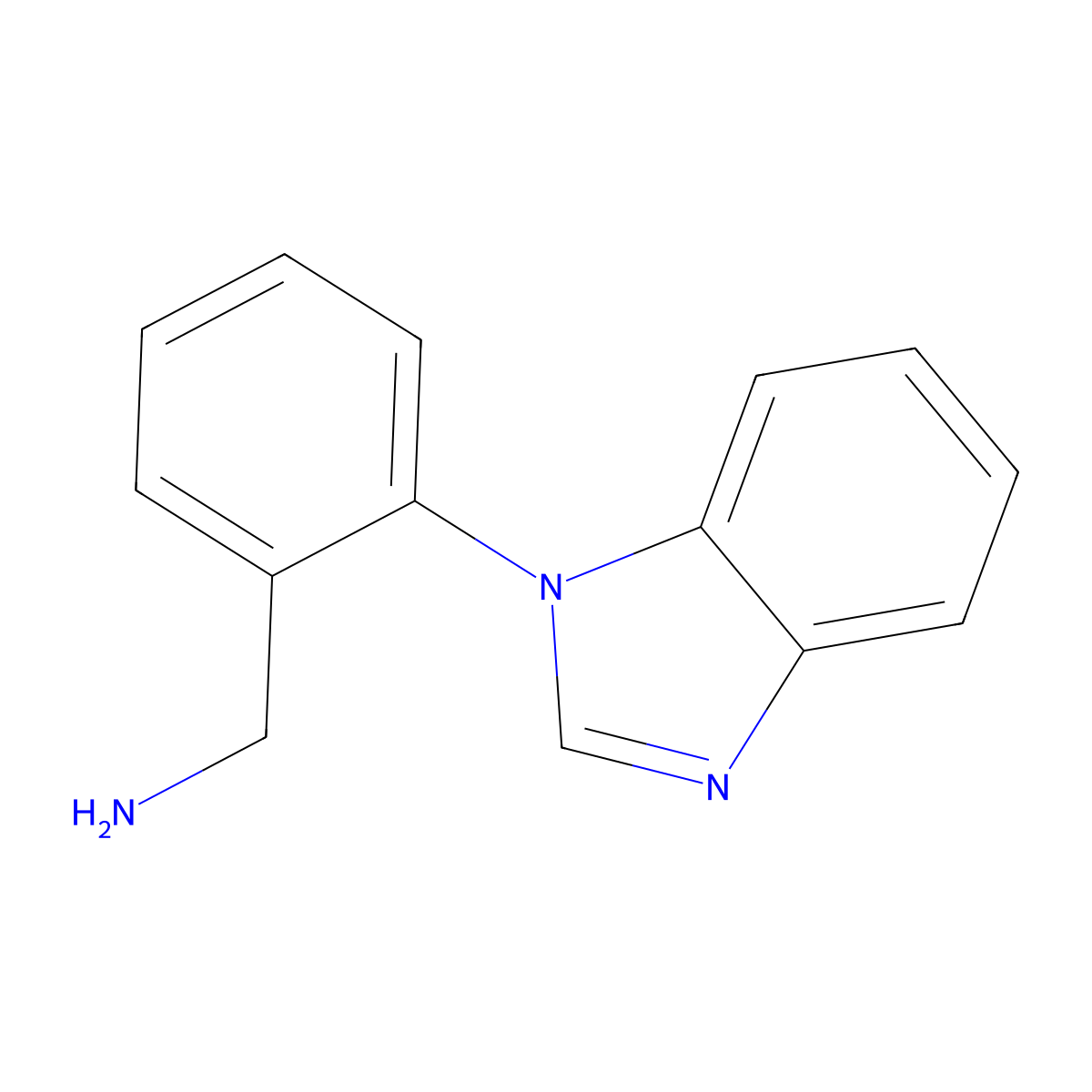 1-[2-(1H-Benzimidazol-1-YL)phenyl]methanamine molecular structure, CAS 1431965-51-3