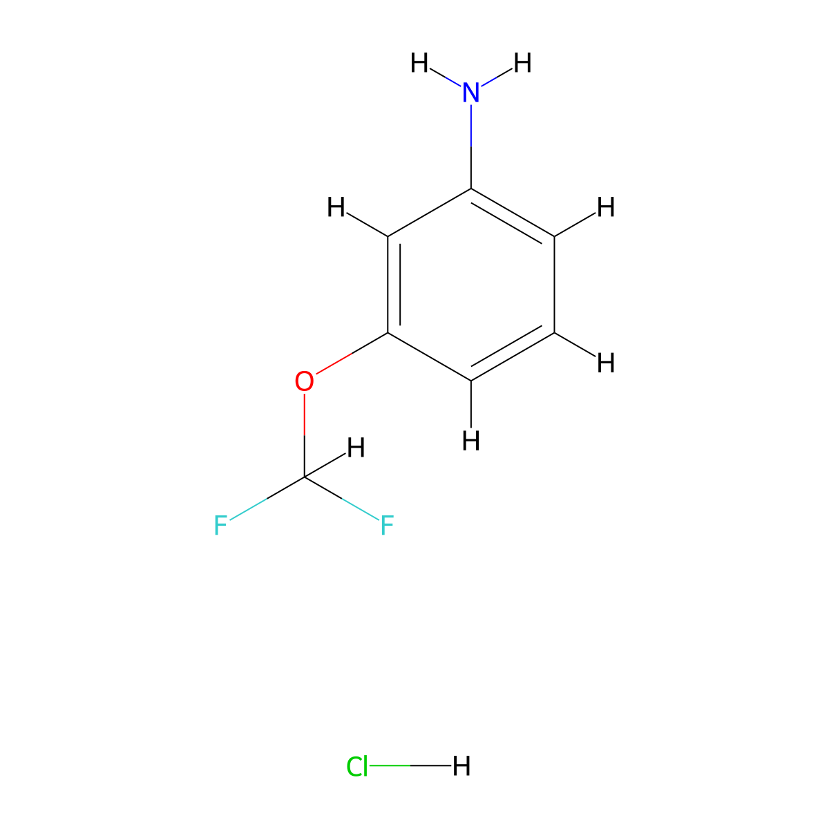 3-(Difluoromethoxy)aniline hydrochloride molecular structure, CAS 1431965-57-9