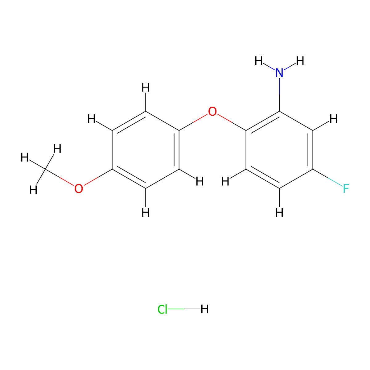 5-Fluoro-2-(4-methoxyphenoxy)aniline hydrochloride molecular structure, CAS 1431966-09-4