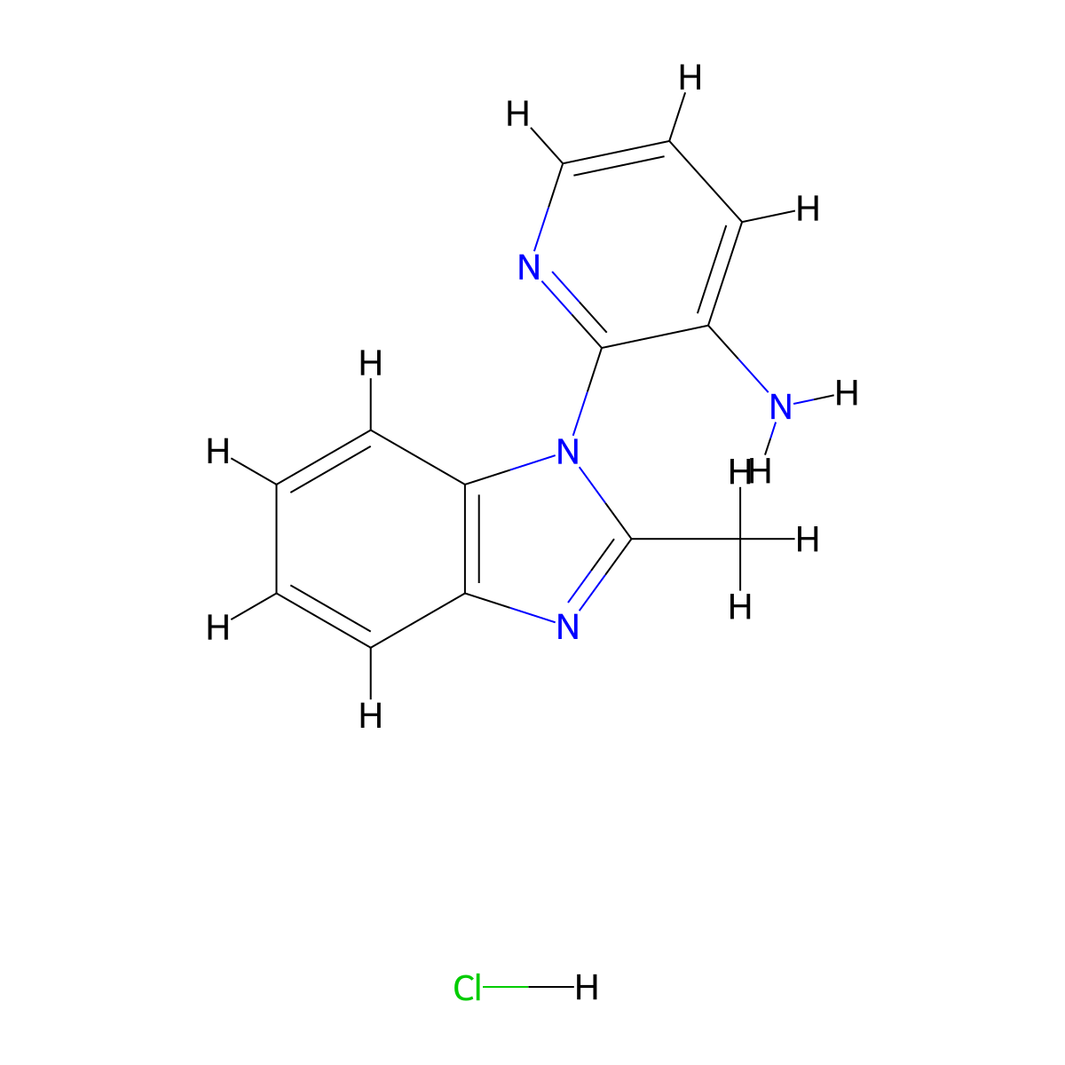 2-(2-methyl-1H-benzimidazol-1-yl)pyridin-3-amine molecular structure, CAS 1431966-13-0