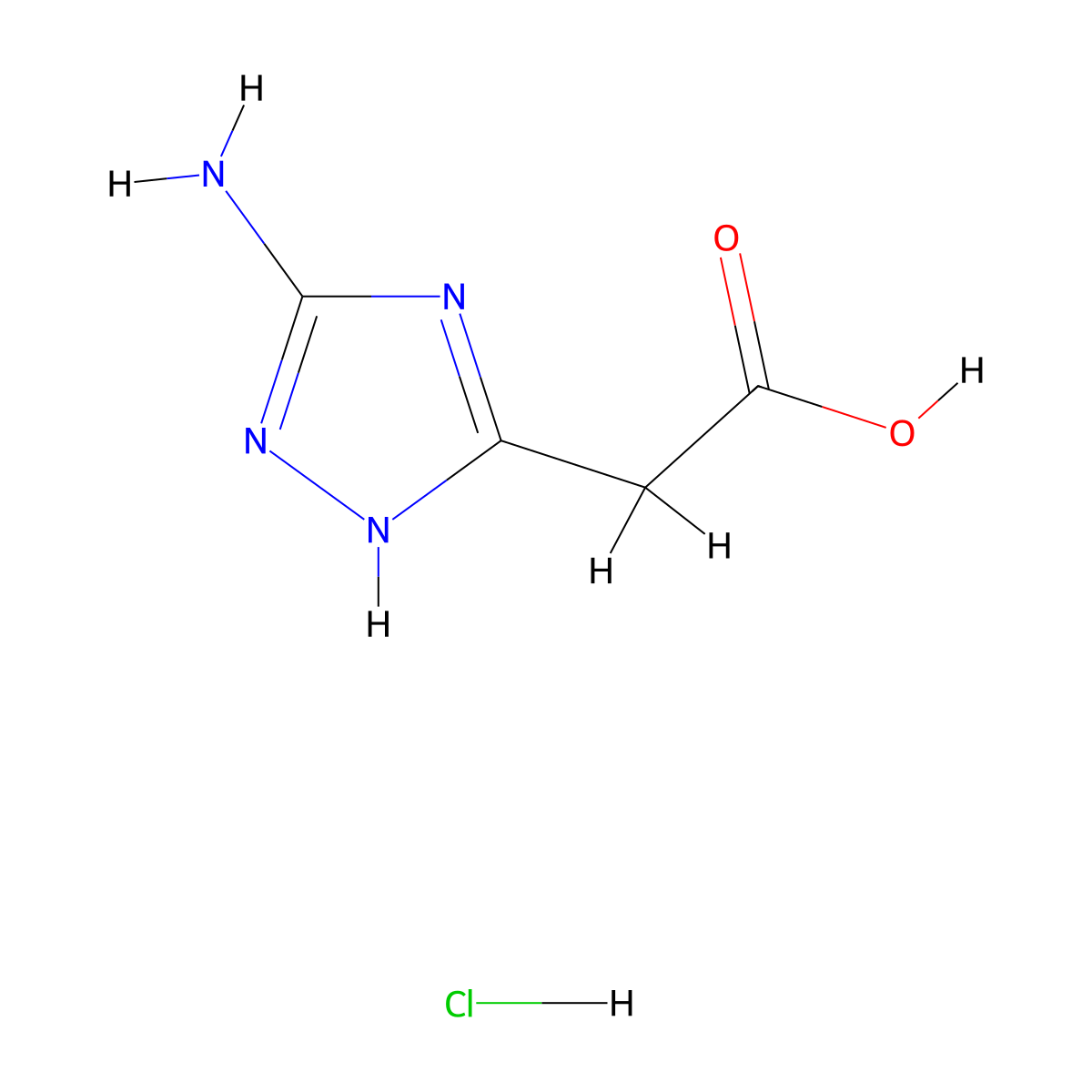 2-(5-Amino-4H-1,2,4-triazol-3-yl)acetic acid hydrochloride molecular structure, CAS 1431966-22-1