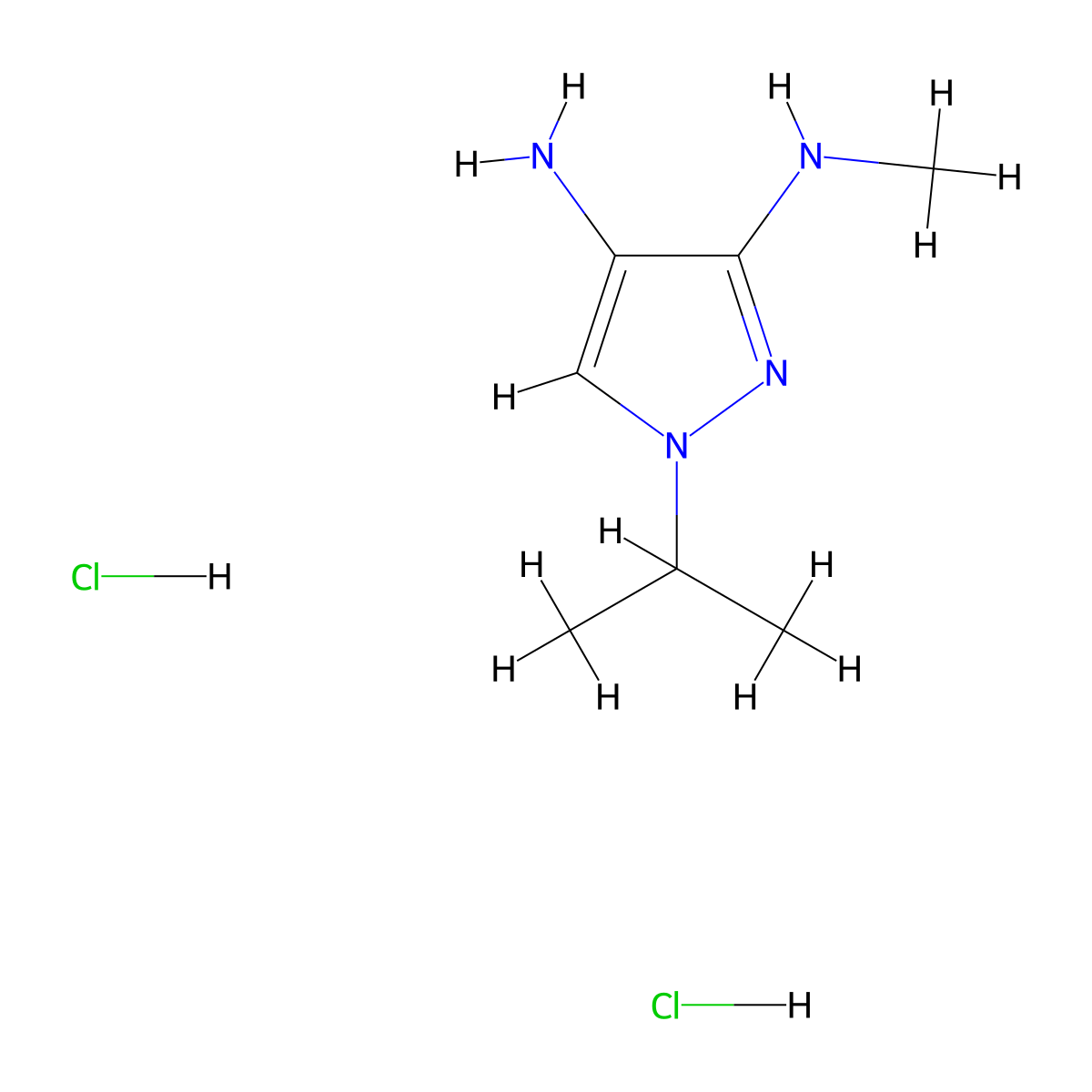 1-isopropyl-N~3~-methyl-1H-pyrazole-3,4-diamine molecular structure, CAS 1431966-29-8