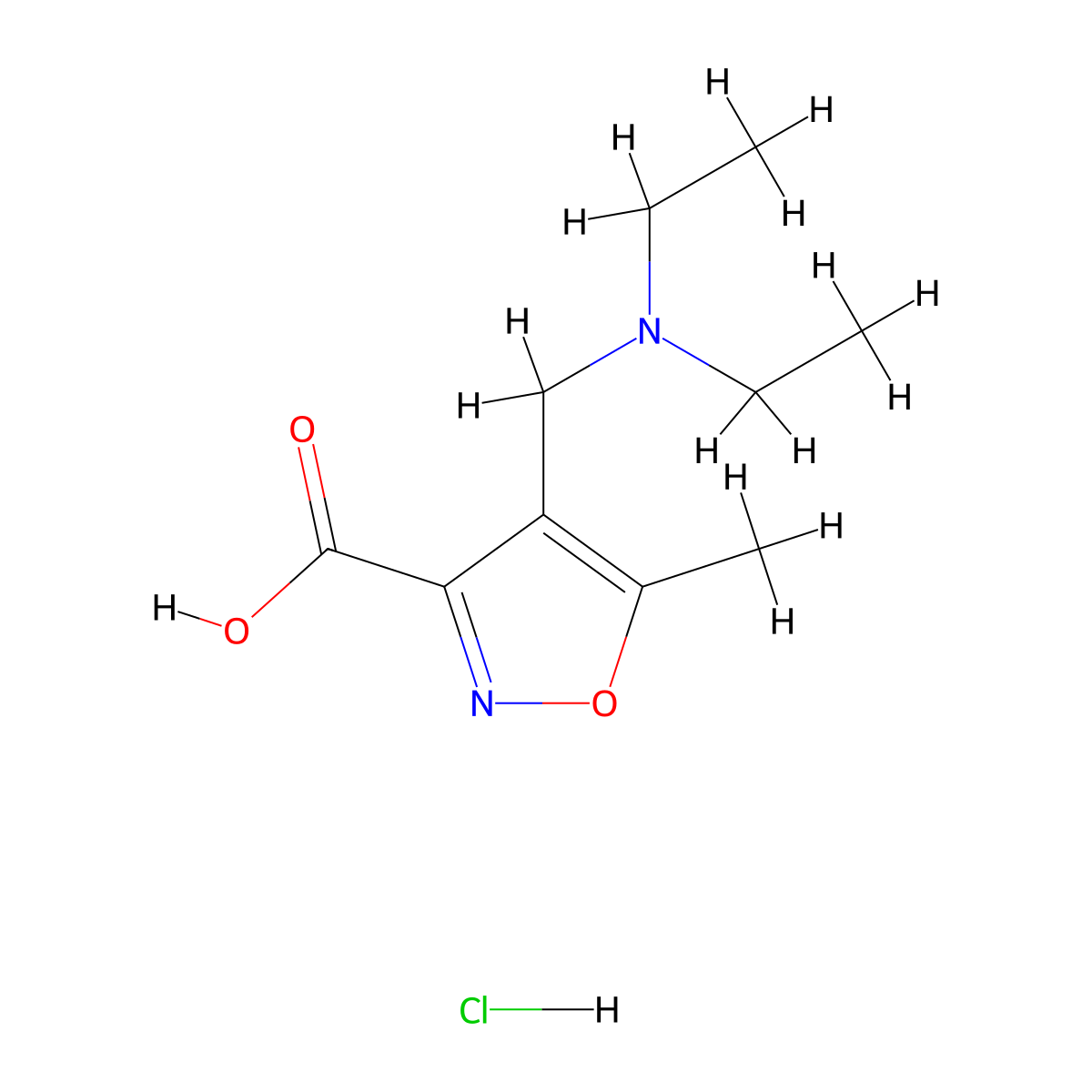 4-[(Diethylamino)methyl]-5-methylisoxazole-3-carboxylic acid hydrochloride molecular structure, CAS 1431966-53-8