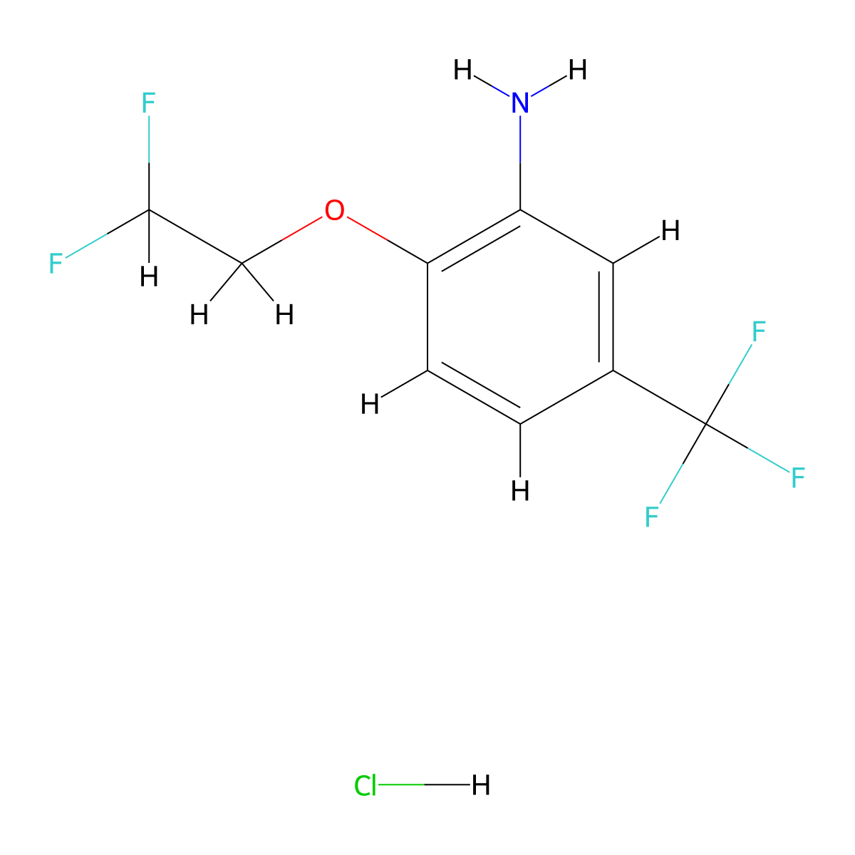 2-(2,2-Difluoroethoxy)-5-(trifluoromethyl)aniline hydrochloride molecular structure, CAS 1431966-57-2