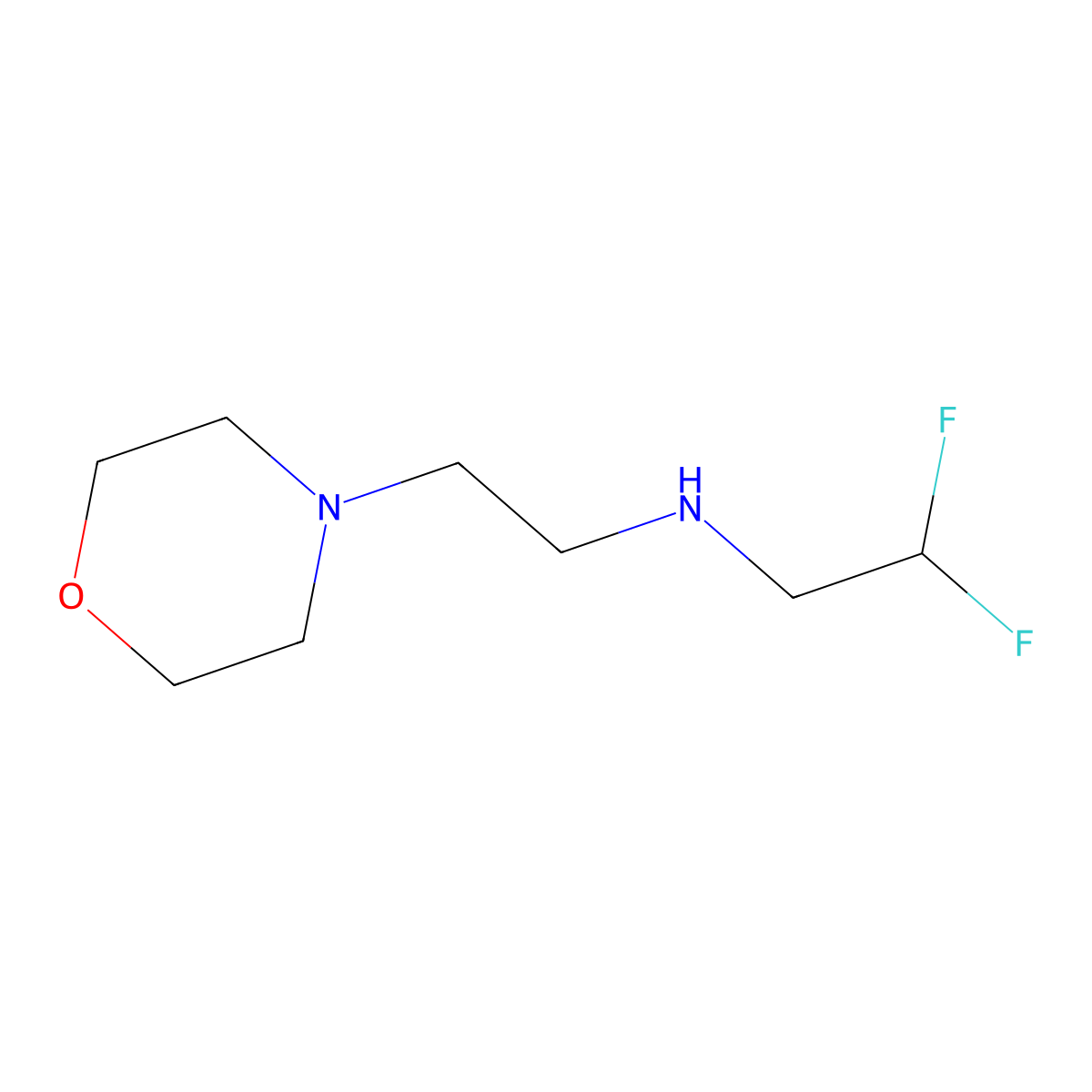 (2,2-Difluoroethyl)[2-(morpholin-4-yl)ethyl]amine molecular structure, CAS 1431966-58-3