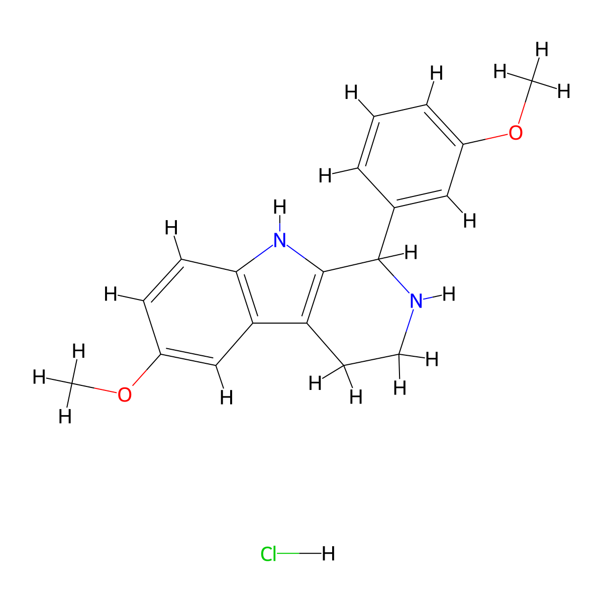6-Methoxy-1-(3-methoxyphenyl)-2,3,4,9-tetrahydro-1H-beta-carboline hydrochloride molecular structure, CAS 1431967-99-5