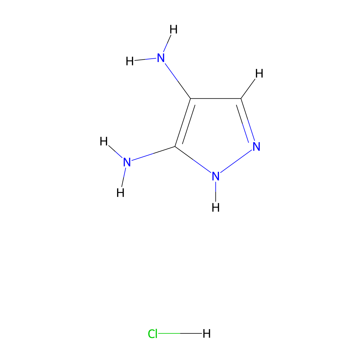 1H-pyrazole-4,5-diamine;hydrochloride molecular structure, CAS 1431968-14-7