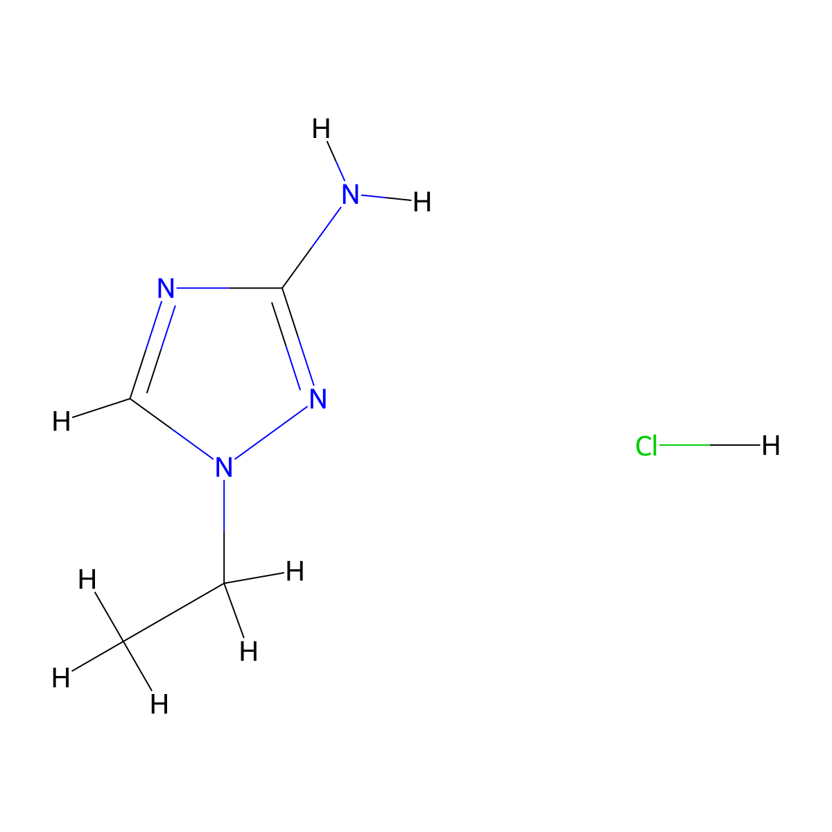 1-Ethyl-1H-1,2,4-triazol-3-amine hydrochloride molecular structure, CAS 1431968-17-0