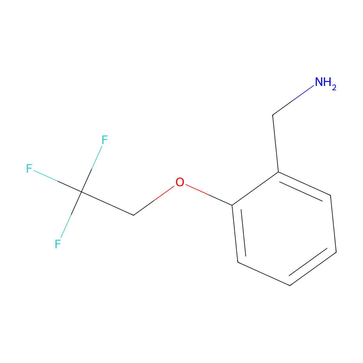 (2-(2,2,2-Trifluoroethoxy)phenyl)methanamine molecular structure, CAS 1431970-06-7