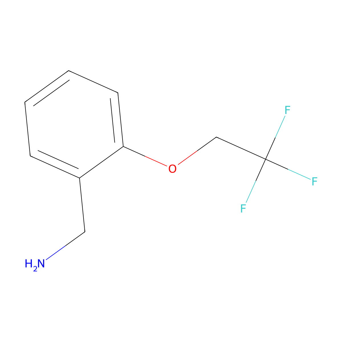 (2-(2,2,2-Trifluoroethoxy)phenyl)methanamine molecular structure, CAS 1431970-06-7