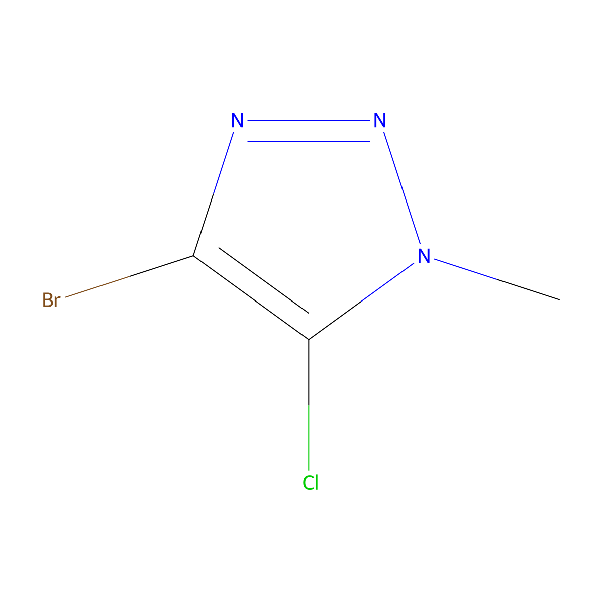 4-bromo-5-chloro-1-methyl-1H-1,2,3-triazole molecular structure, CAS 1431984-03-0