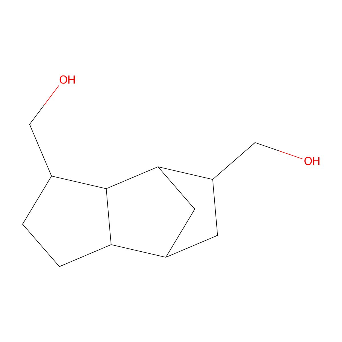 (1alpha,3aalpha,4alpha,6beta,7alpha,7aalpha)-Octahydro-4,7-methano-1H-indene-1,6-dimethanol molecular structure, CAS 14320-35-5