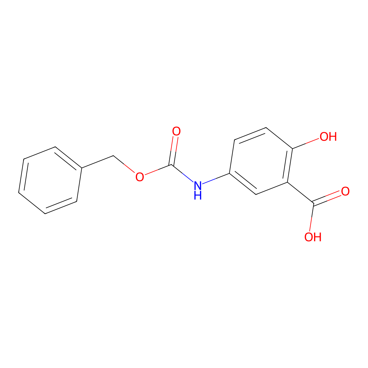 5-{[(Benzyloxy)carbonyl]amino}-2-hydroxybenzoic acid molecular structure, CAS 143200-61-7