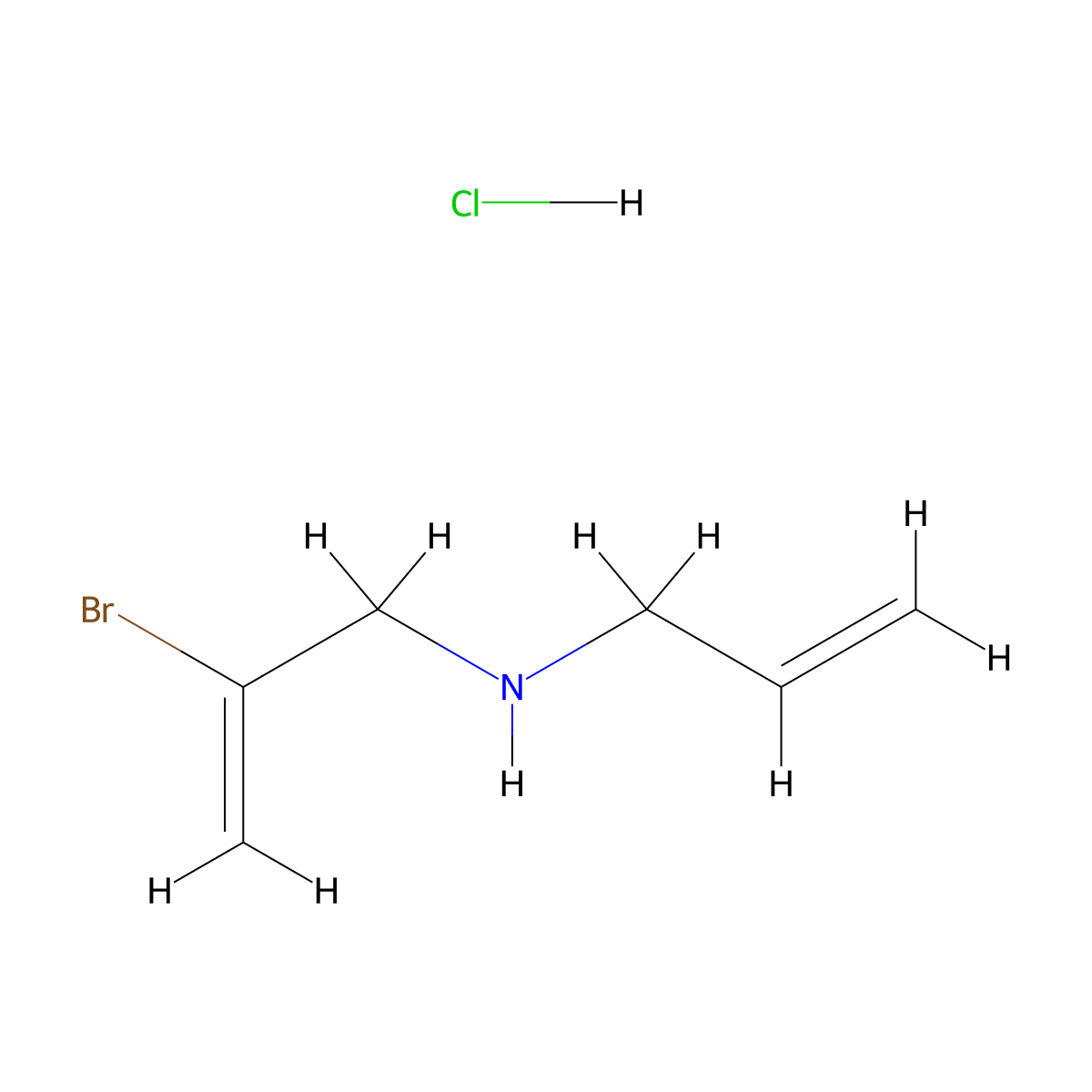 N-allyl-2-bromo-2-propen-1-amine hydrochloride molecular structure, CAS 1432026-86-2