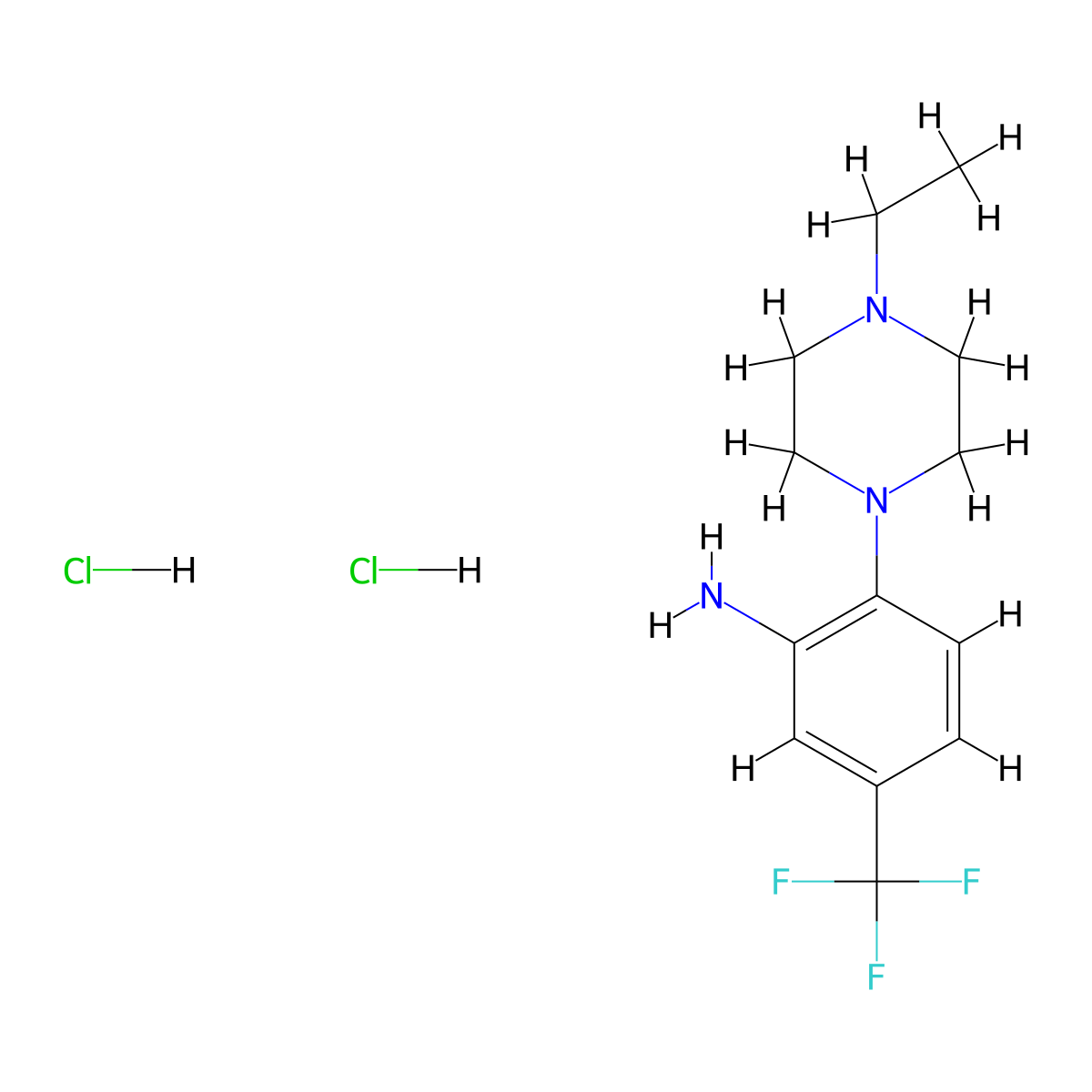 2-(4-Ethylpiperazin-1-YL)-5-(trifluoromethyl)aniline dihydrochloride molecular structure, CAS 1432036-20-8