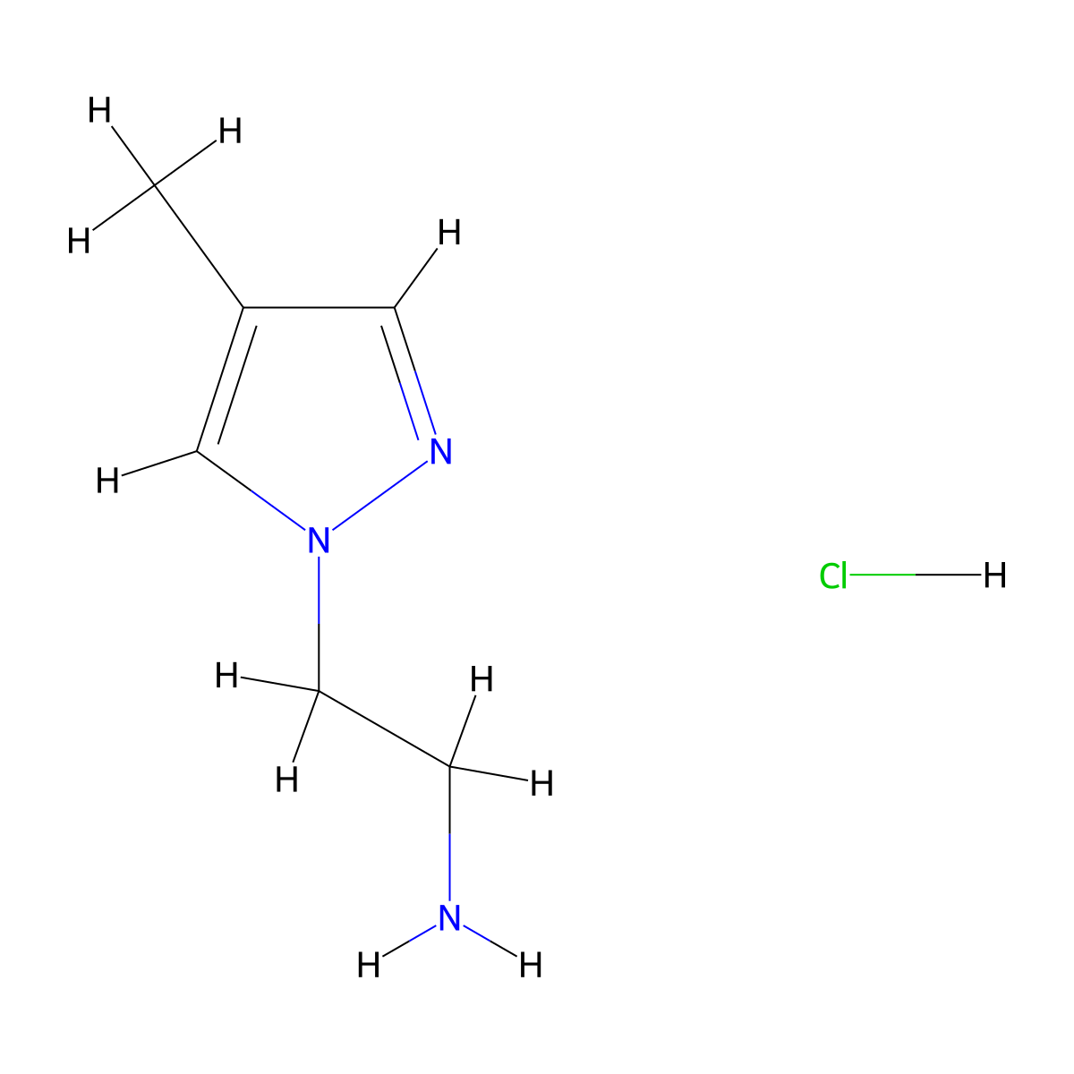 [2-(4-Methyl-1H-pyrazol-1-yl)ethyl]amine molecular structure, CAS 1432036-25-3