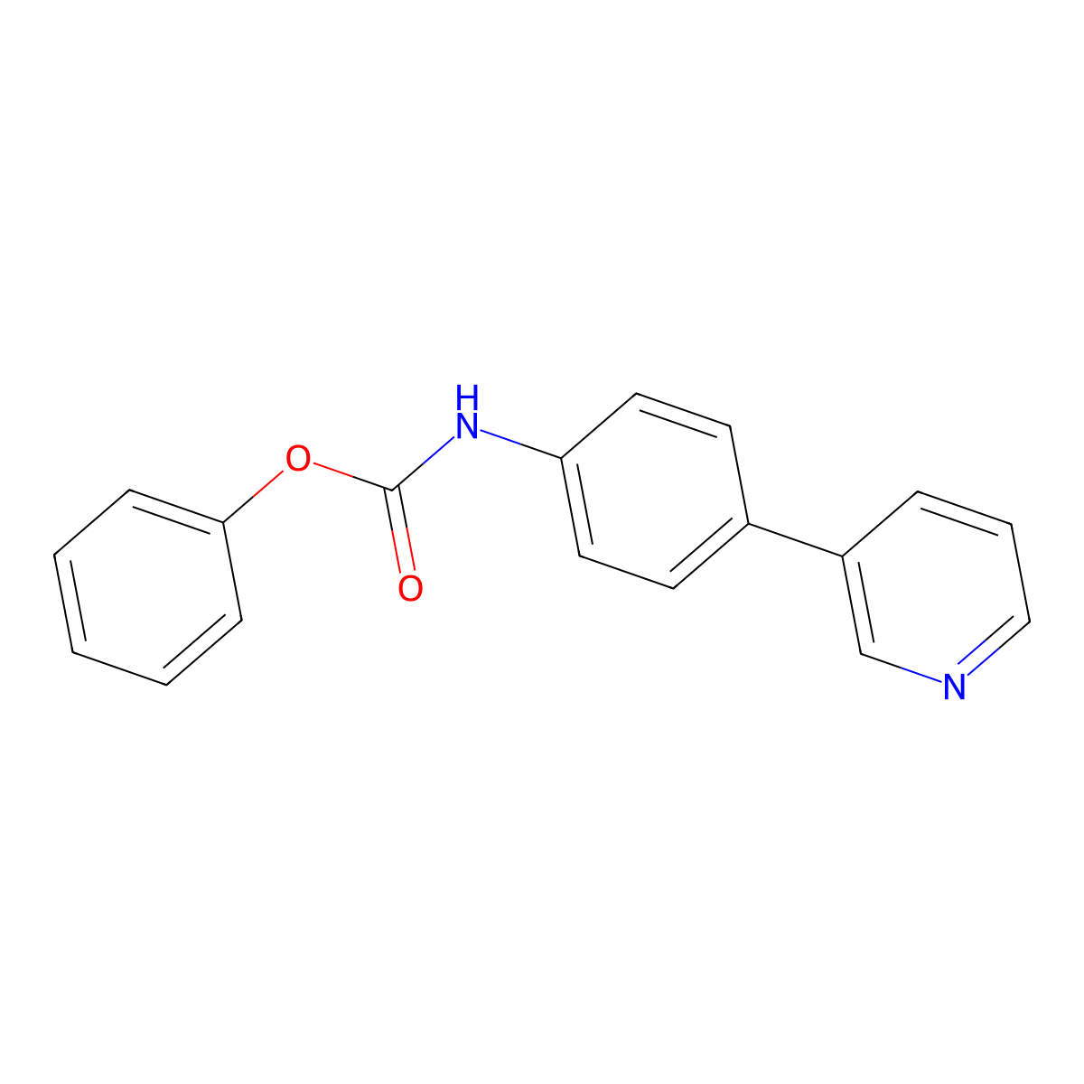 phenyl N-(4-pyridin-3-ylphenyl)carbamate molecular structure, CAS 1432037-20-1