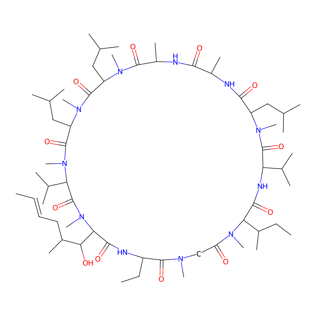 (Melle-4)cyclosporin molecular structure, CAS 143205-42-9