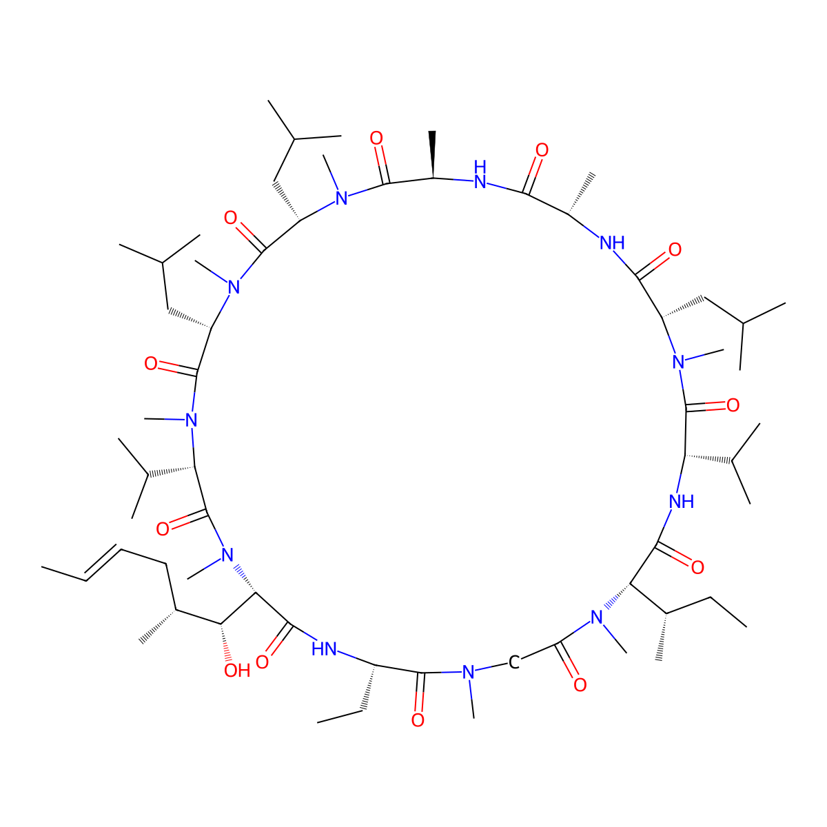 (Melle-4)cyclosporin molecular structure, CAS 143205-42-9