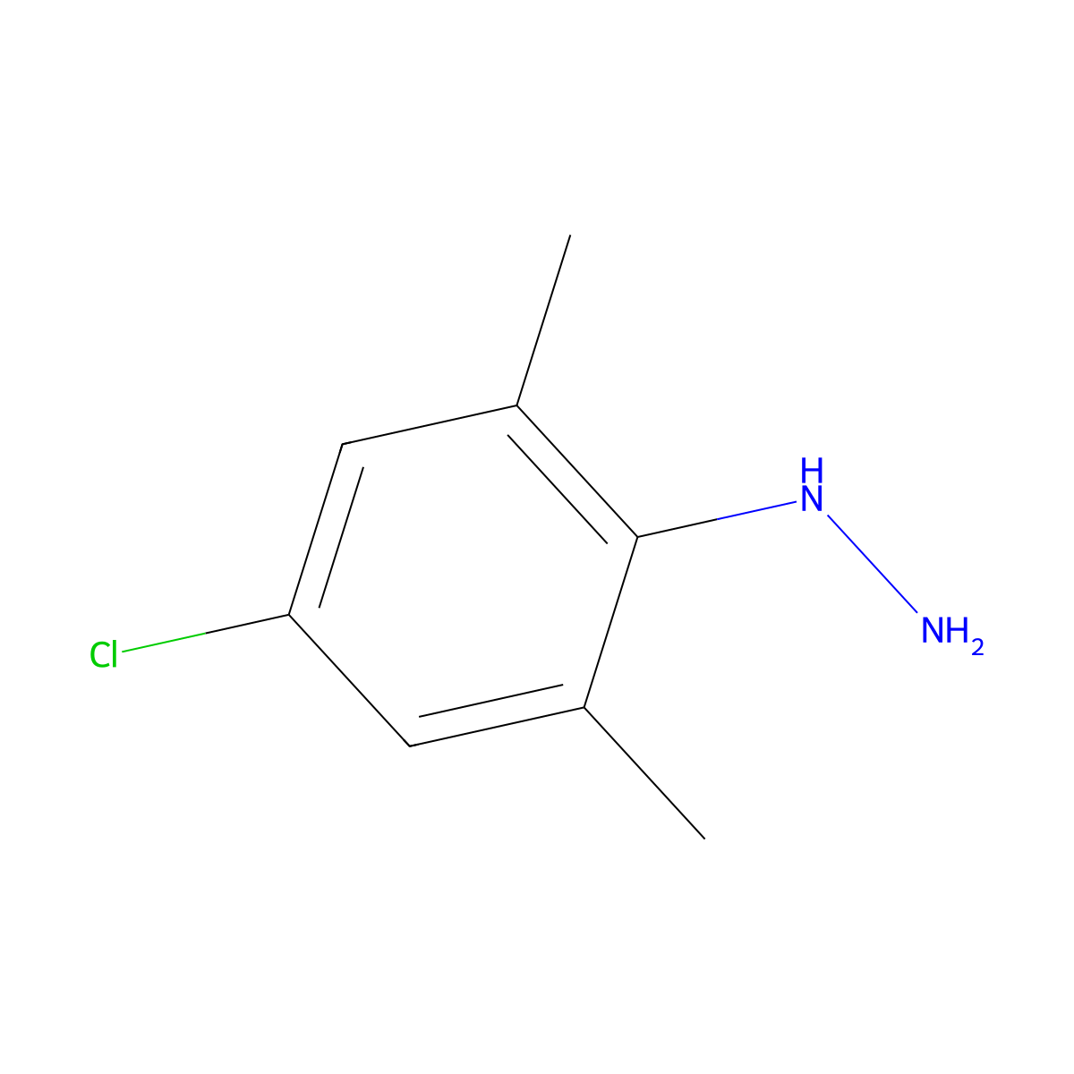 (4-Chloro-2,6-dimethylphenyl)hydrazine molecular structure, CAS 1432056-42-2