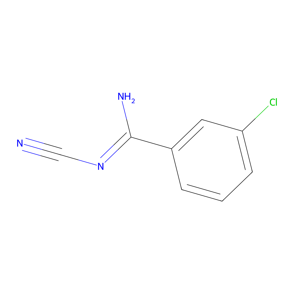 3-chloro-N'-cyanobenzene-1-carboximidamide molecular structure, CAS 1432056-52-4