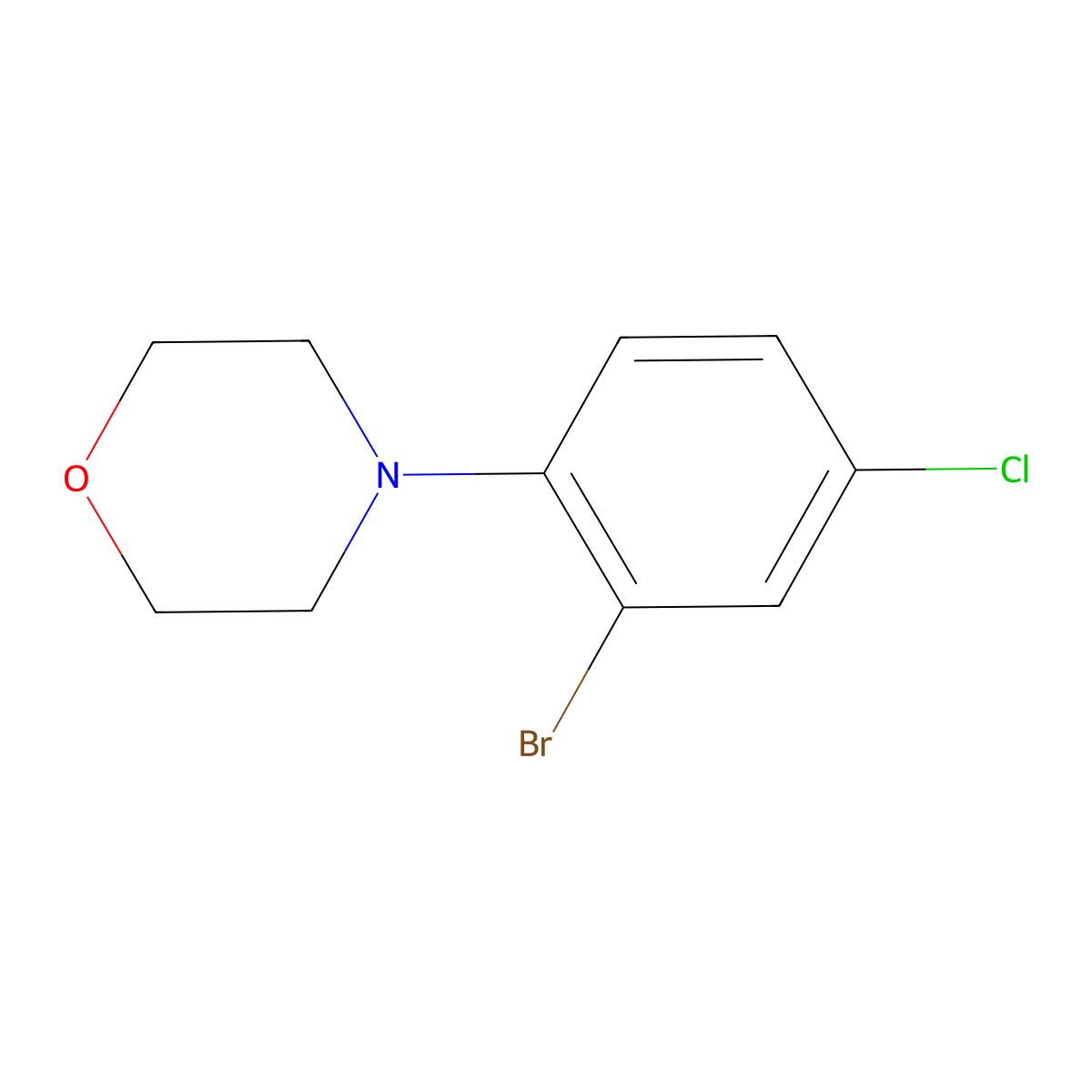 4-(2-Bromo-4-chlorophenyl)morpholine molecular structure, CAS 1432058-09-7