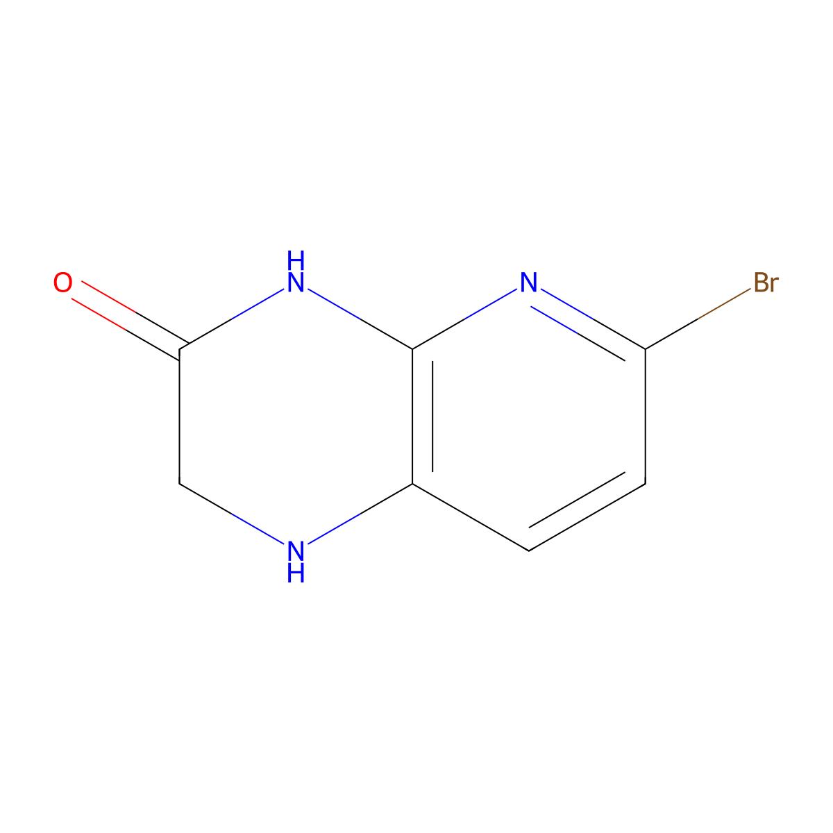 6-bromo-2,4-dihydro-1H-pyrido[2,3-b]pyrazin-3-one molecular structure, CAS 1432058-32-6