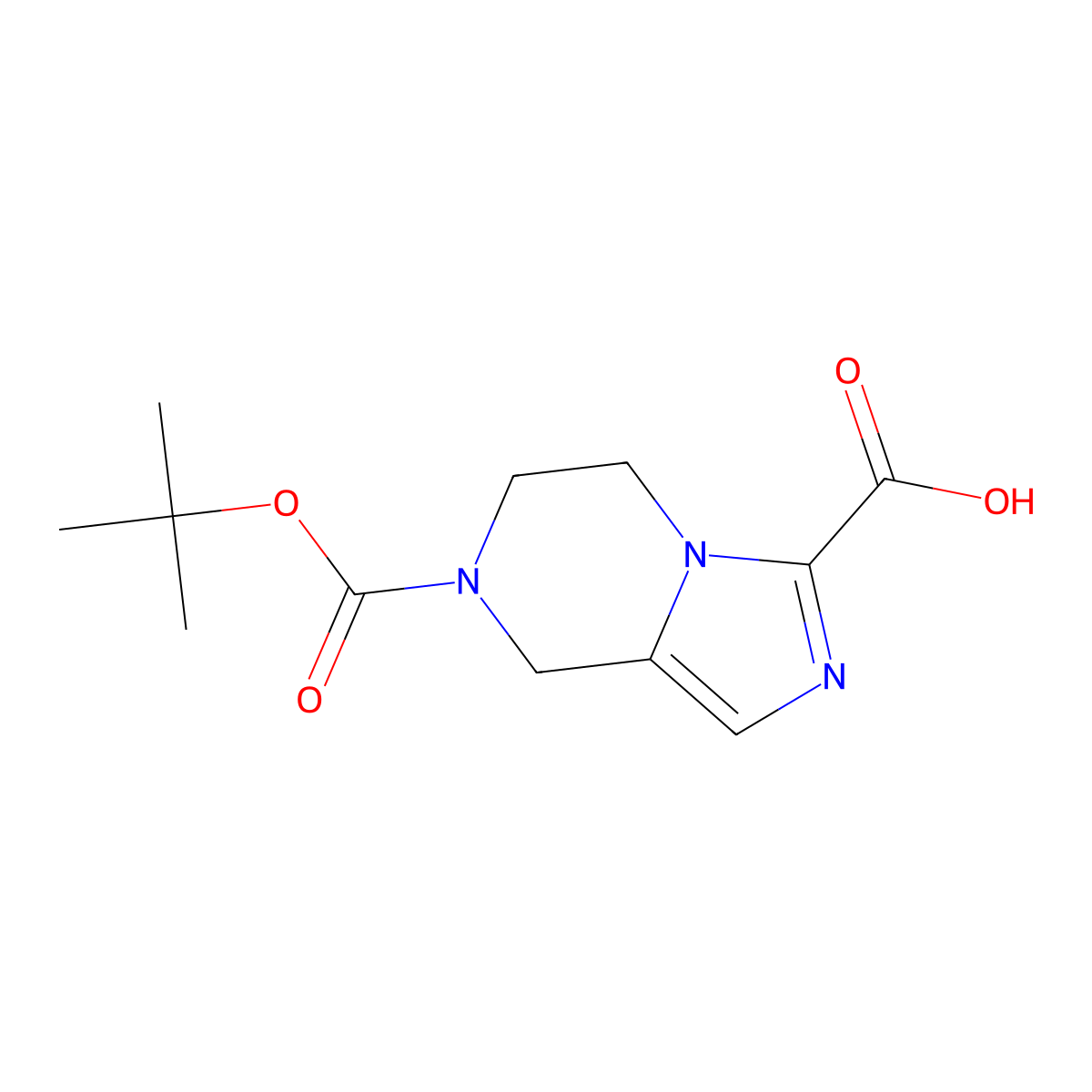 7-(Tert-butoxycarbonyl)-5,6,7,8-tetrahydroimidazo[1,5-a]pyrazine-3-carboxylic acid molecular structure, CAS 1432058-58-6