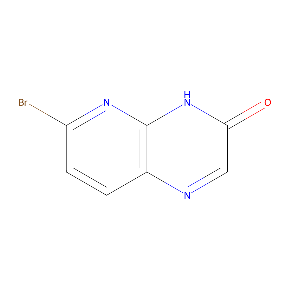 6-Bromopyrido[2,3-b]pyrazin-3(4H)-one molecular structure, CAS 1432059-11-4