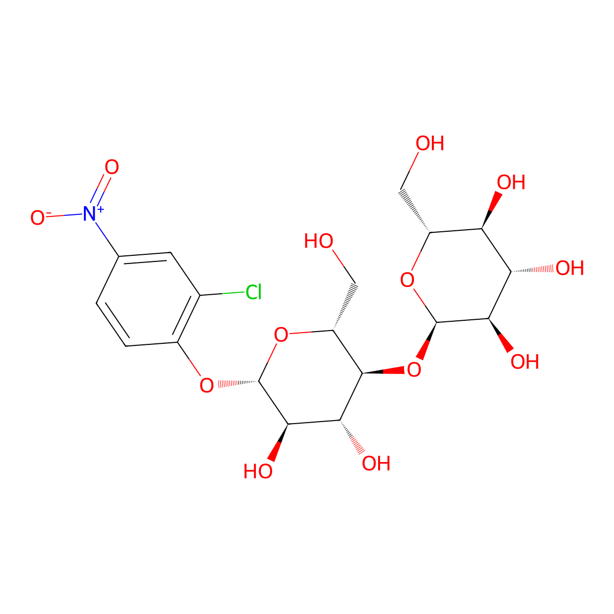 2-Chloro-4-nitrophenylmaltoside molecular structure, CAS 143206-27-3